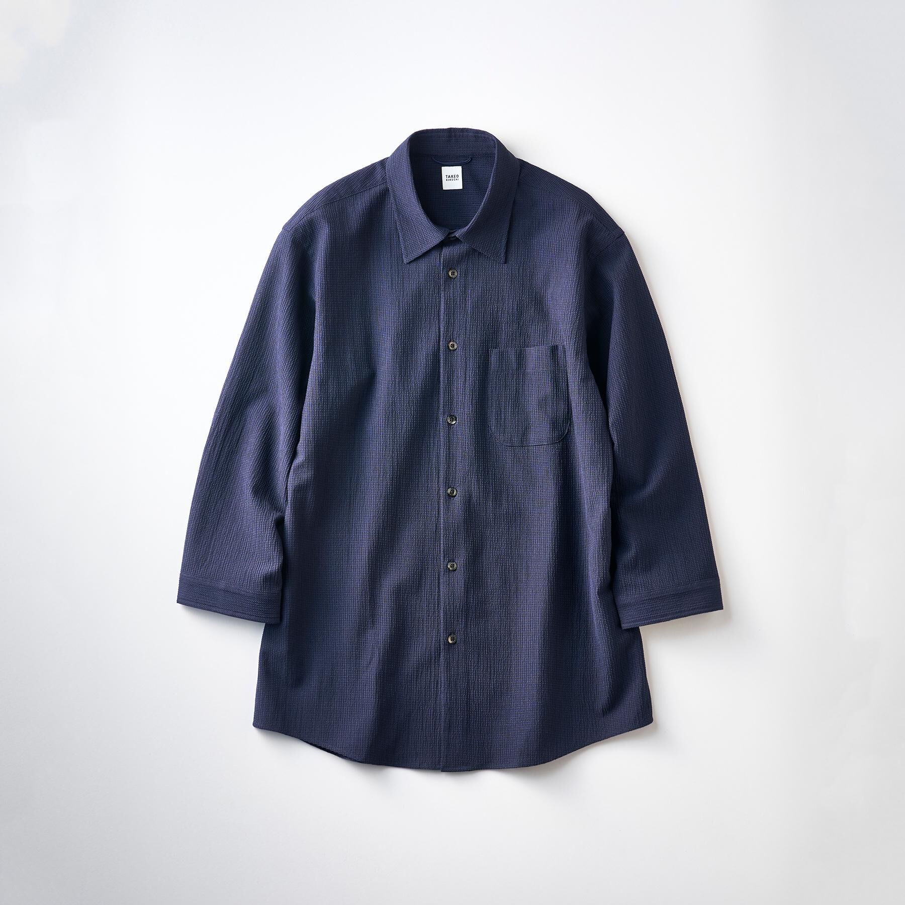 TAKEO KIKUCHI「【通気性】トリコットサッカー 7分袖シャツ」|シャツ・ブラウス|