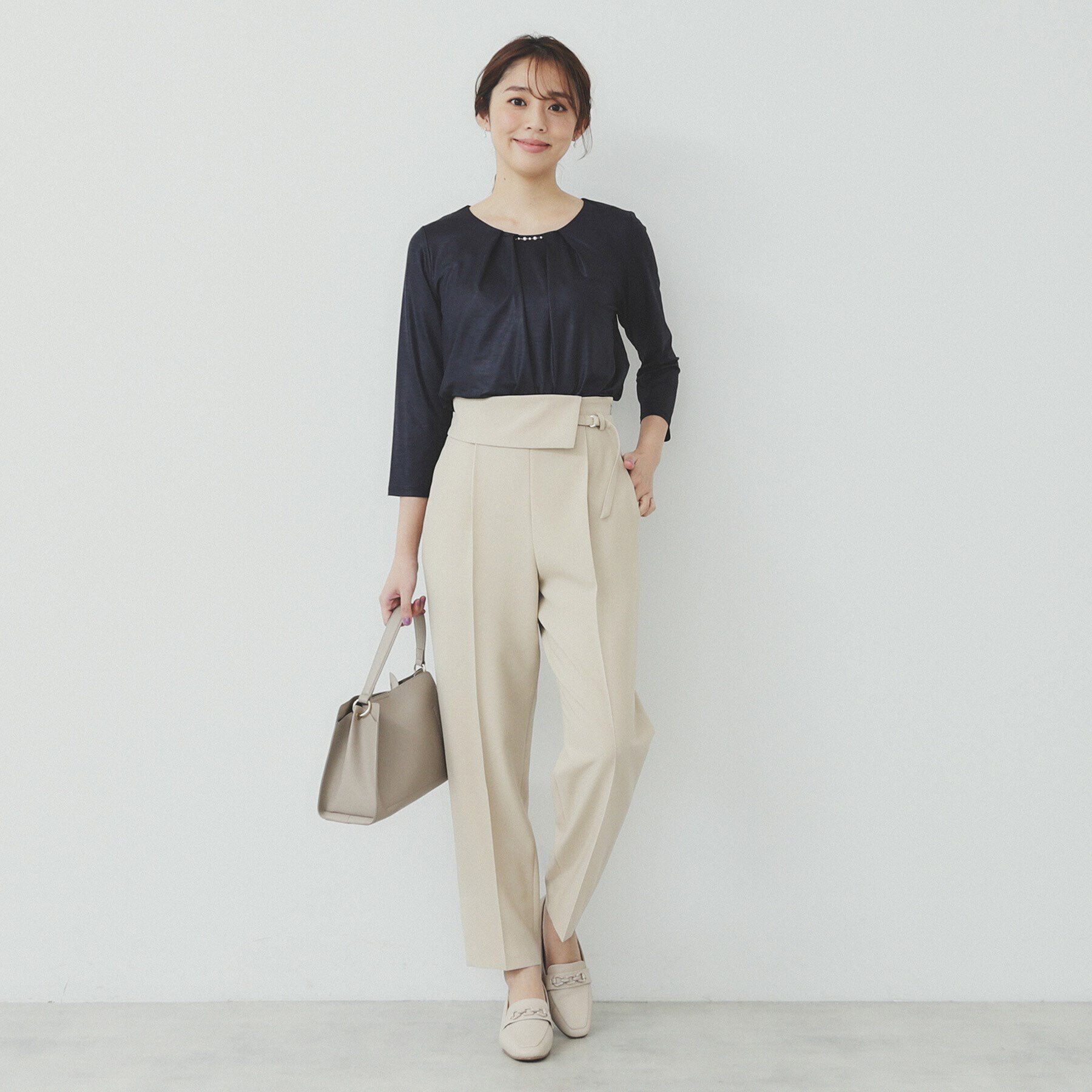 index「パール調チェーン付きフロントタックトップス【洗濯機洗い可】」|シャツ・ブラウス|