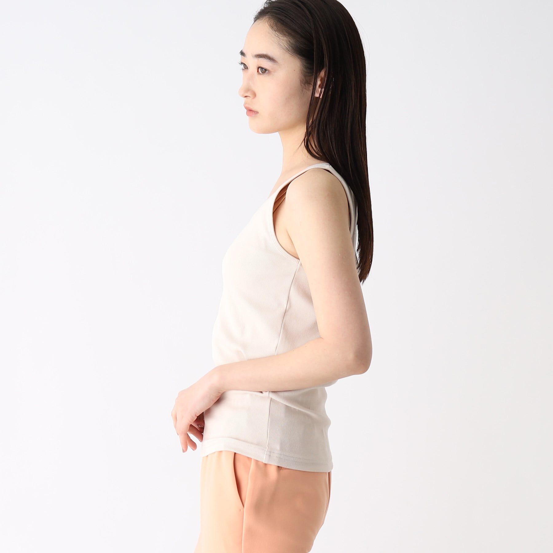 OPAQUE.CLIP「リブタンクトップ【洗濯機洗い可】」|キャミソール|