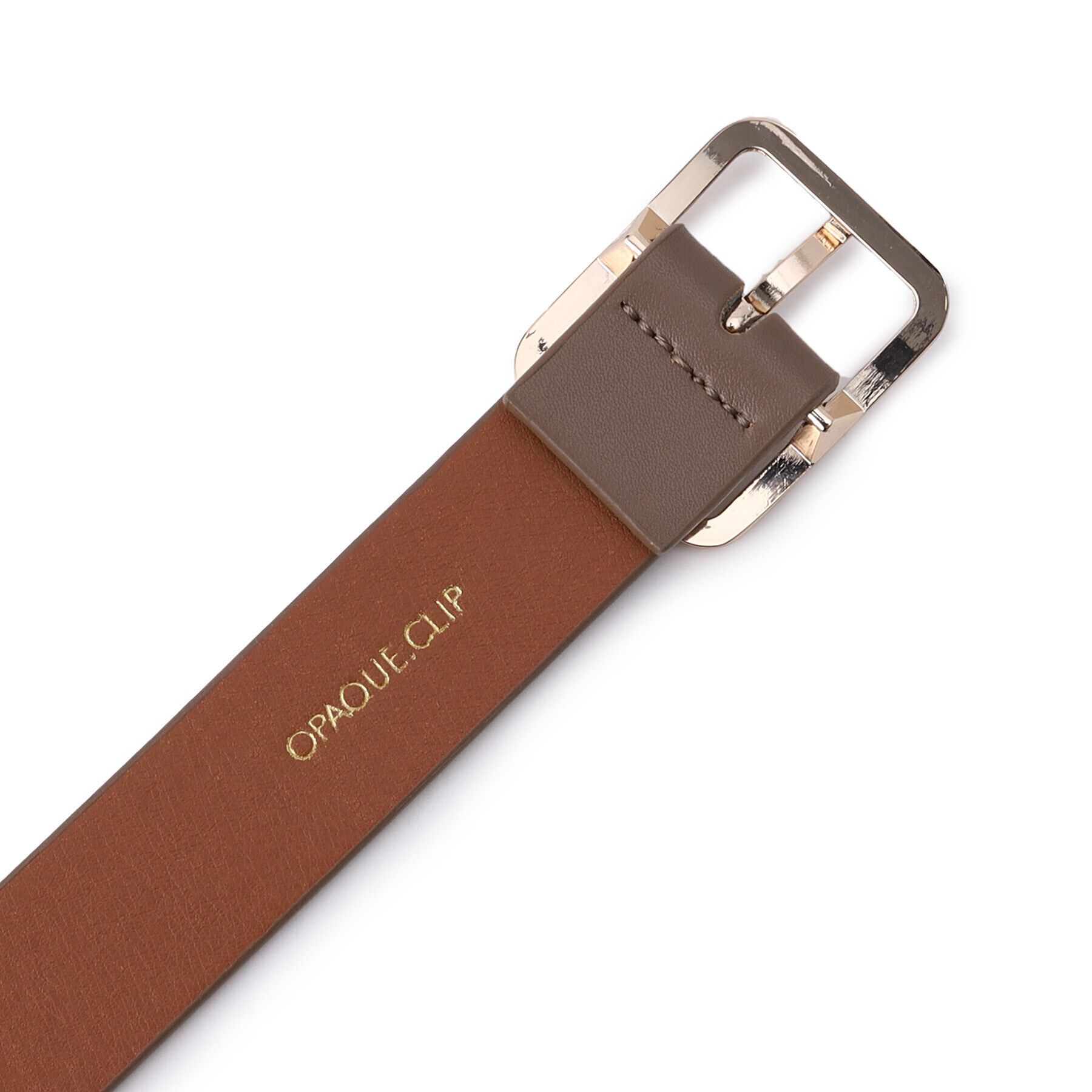 OPAQUE.CLIP「スクエアバックルワイドベルト」|ベルト|