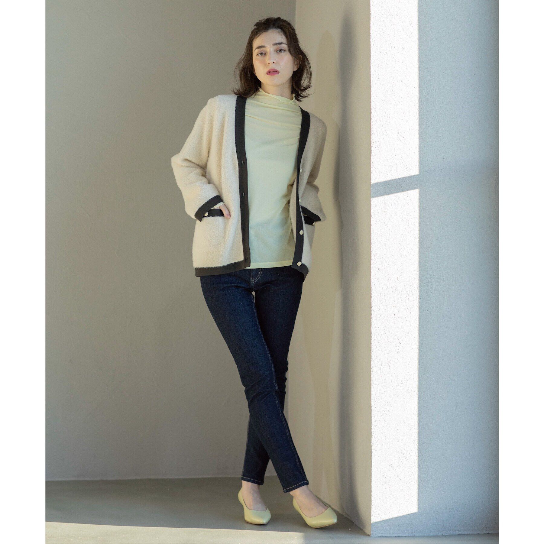 OPAQUE.CLIP「シアーメロウハイネックトップス【洗濯機洗い可】」|Tシャツ・カットソー|