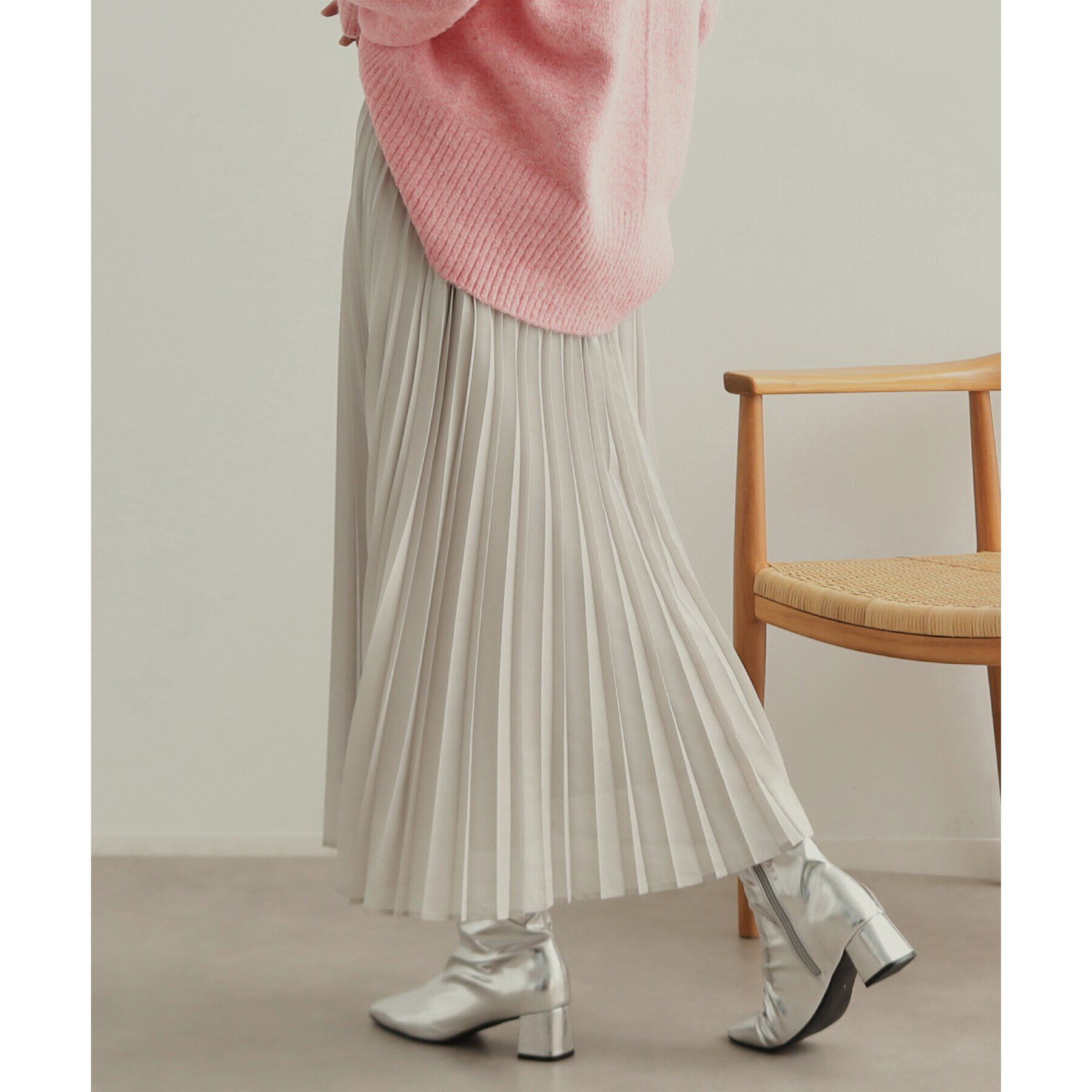 OPAQUE.CLIP「《通勤対応》シアーローンプリーツスカート【洗濯機洗い可】」|スカート|