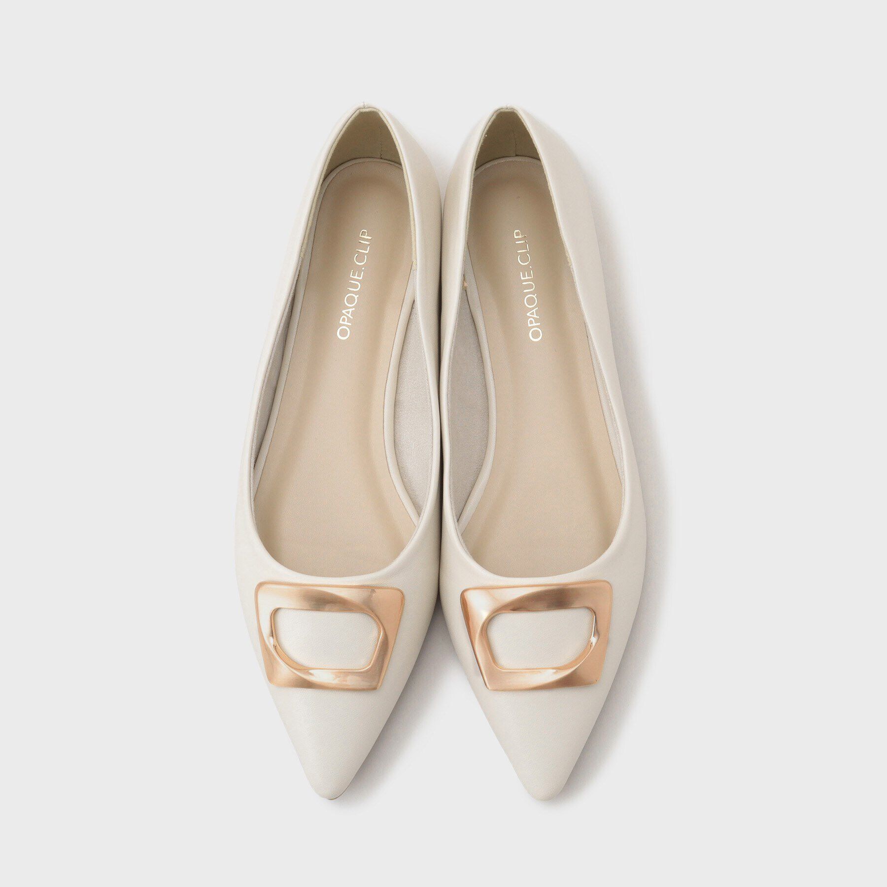 OPAQUE.CLIP「【抗菌防臭加工】ゴールドメタルポインテッドデザインパンプス」|パンプス|