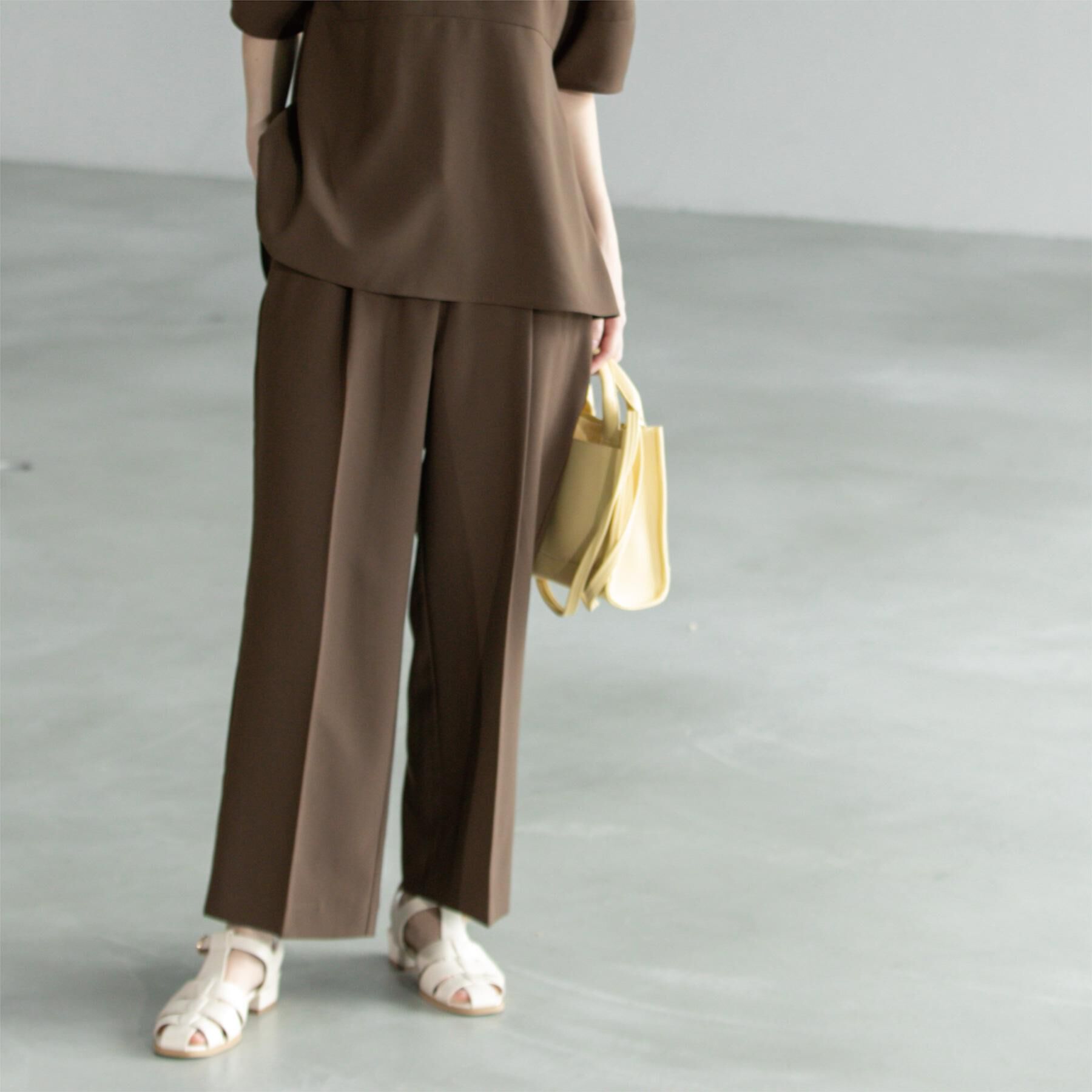 OPAQUE.CLIP「《6色展開/丈が選べる》美脚イージーワイドパンツ/セットアップ対応【ストレッチ/洗濯機洗い可/防シワ」|その他|