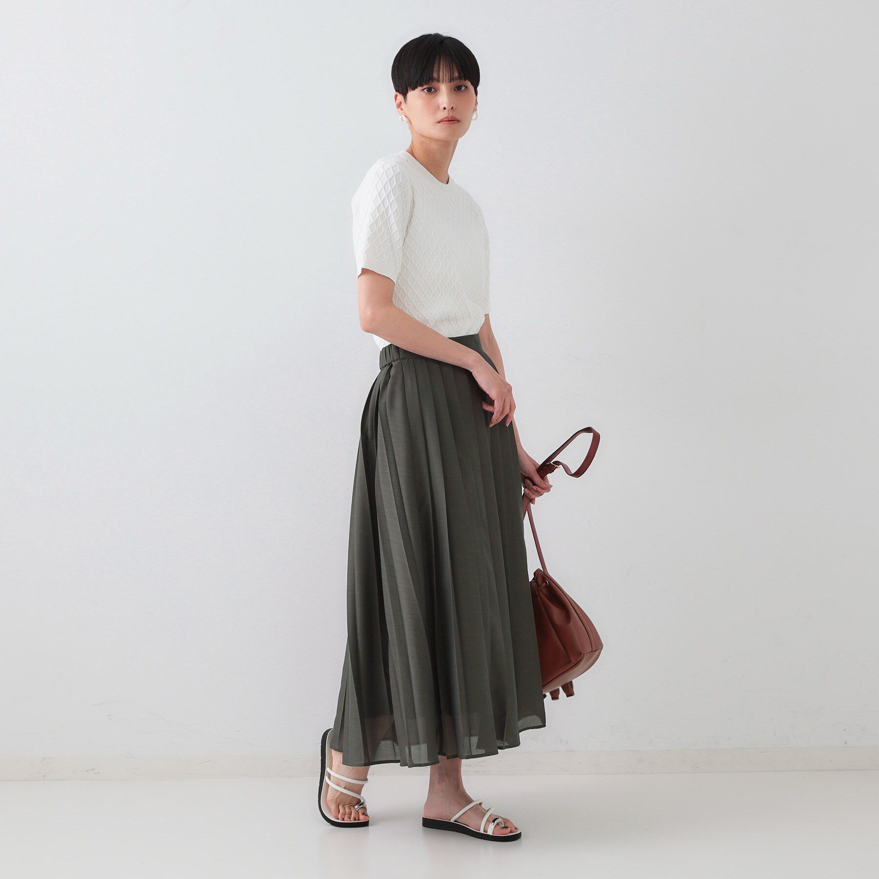 OPAQUE.CLIP「シアープリーツスカート【洗濯機洗い可】」|スカート|