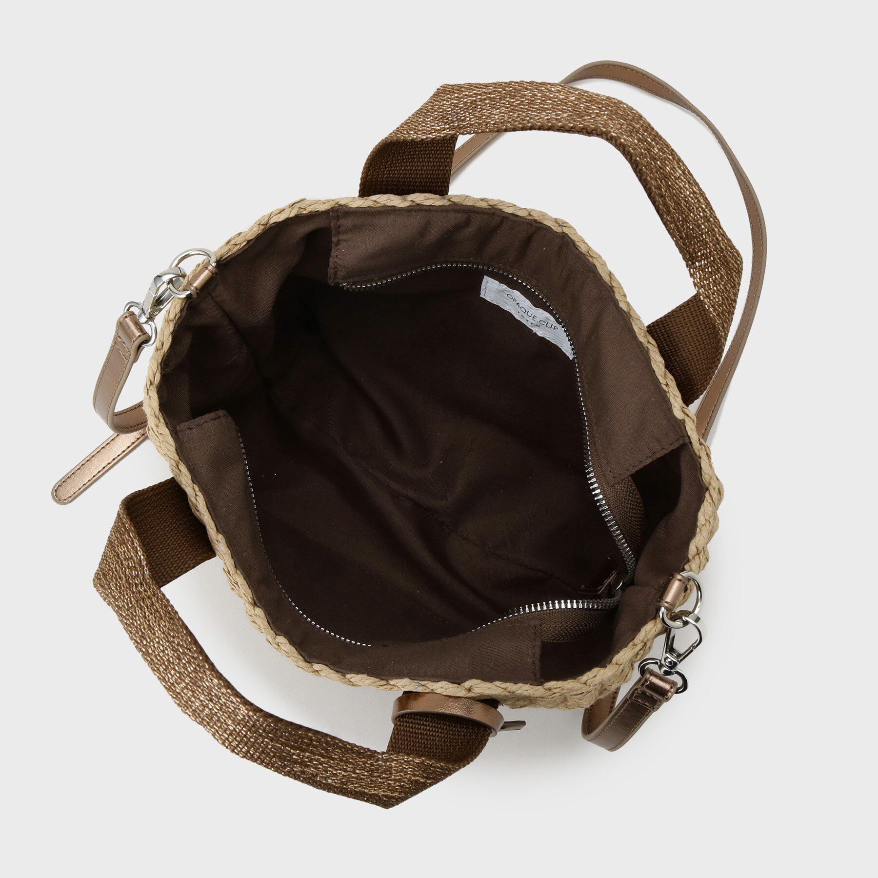 OPAQUE.CLIP「スクエアミドルペーパーかごバッグ【2WAY】」|トートバッグ|