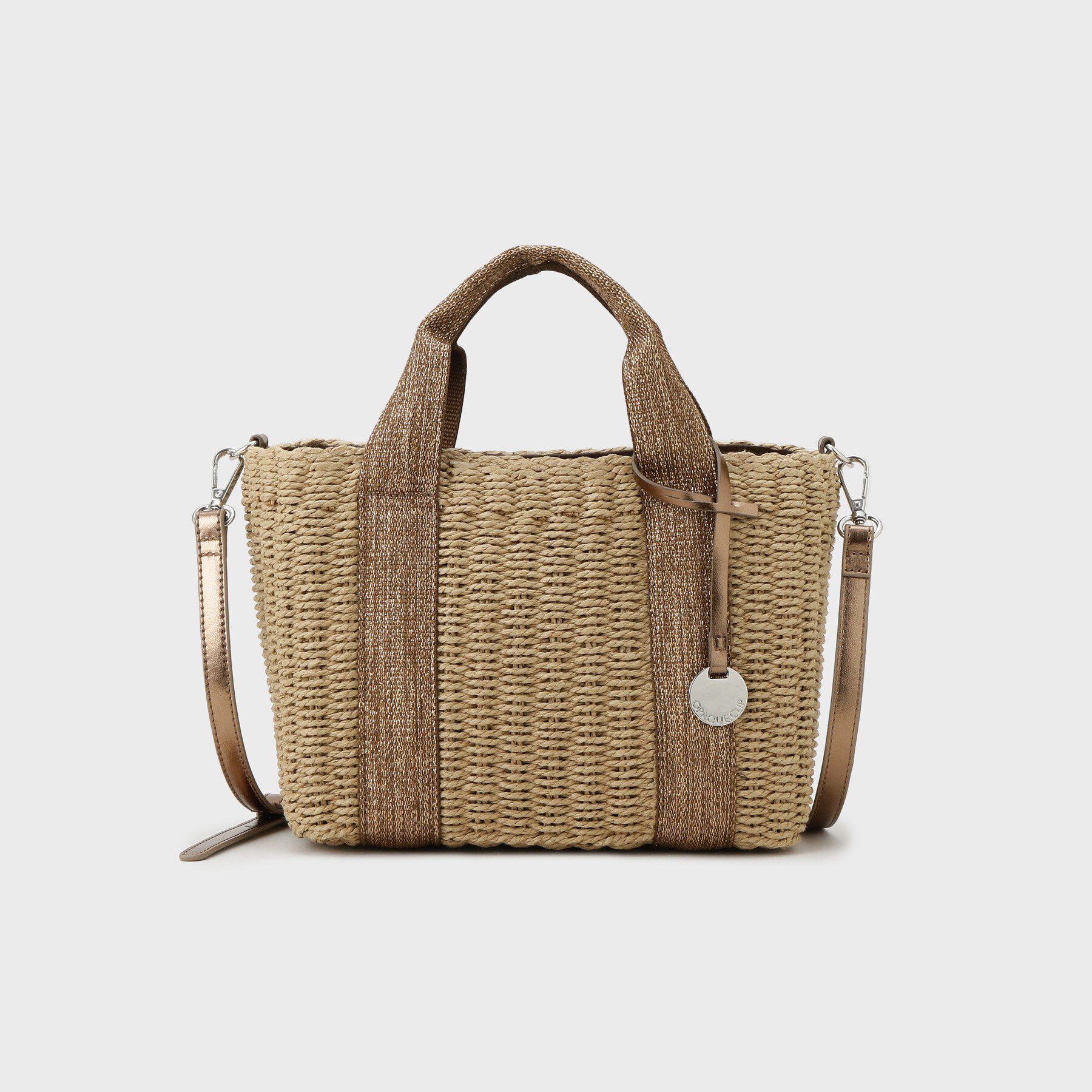 OPAQUE.CLIP「スクエアミドルペーパーかごバッグ【2WAY】」|トートバッグ|