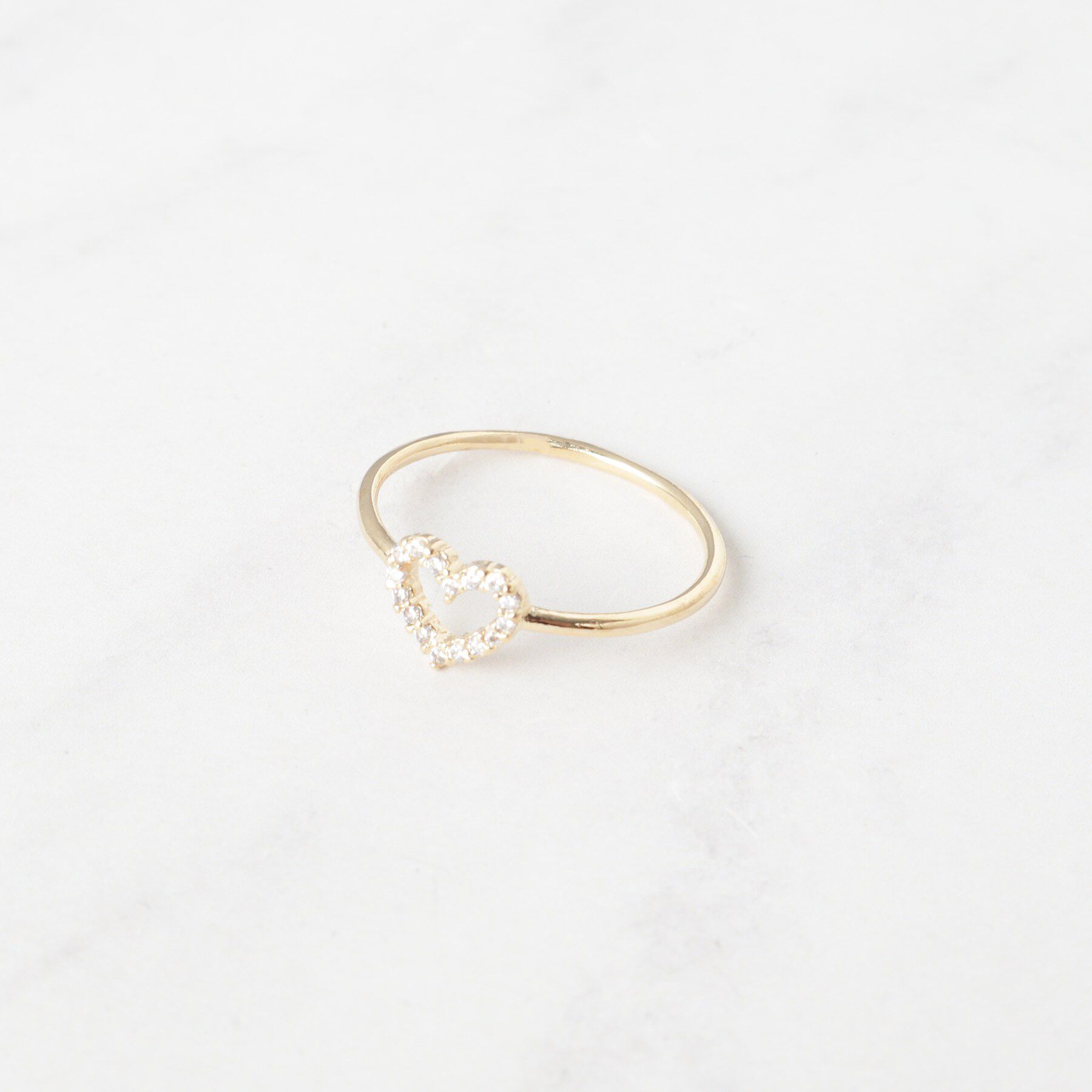 Couture broach「ハートビジューリング」|リング|ゴールド(007)