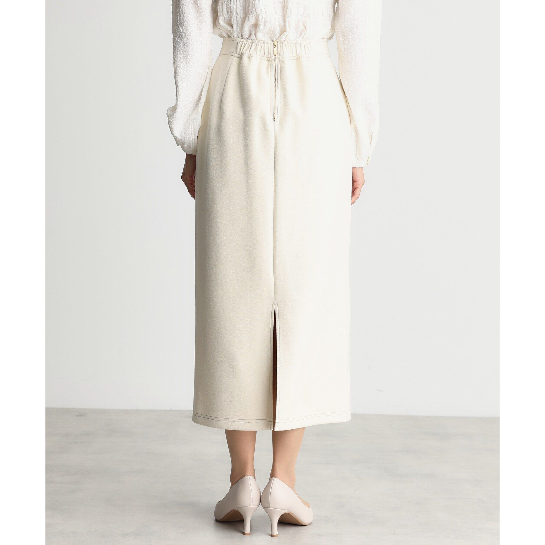 THE SHOP TK「【ONOFF活躍/セレモニー/通勤】レザー調タイトスカート/洗える」|スカート|