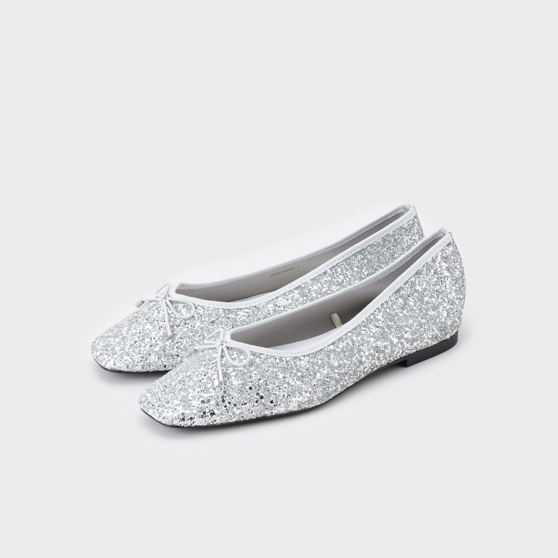 THE SHOP TK「グリッターラメバレエスクエアトゥー」|パンプス|