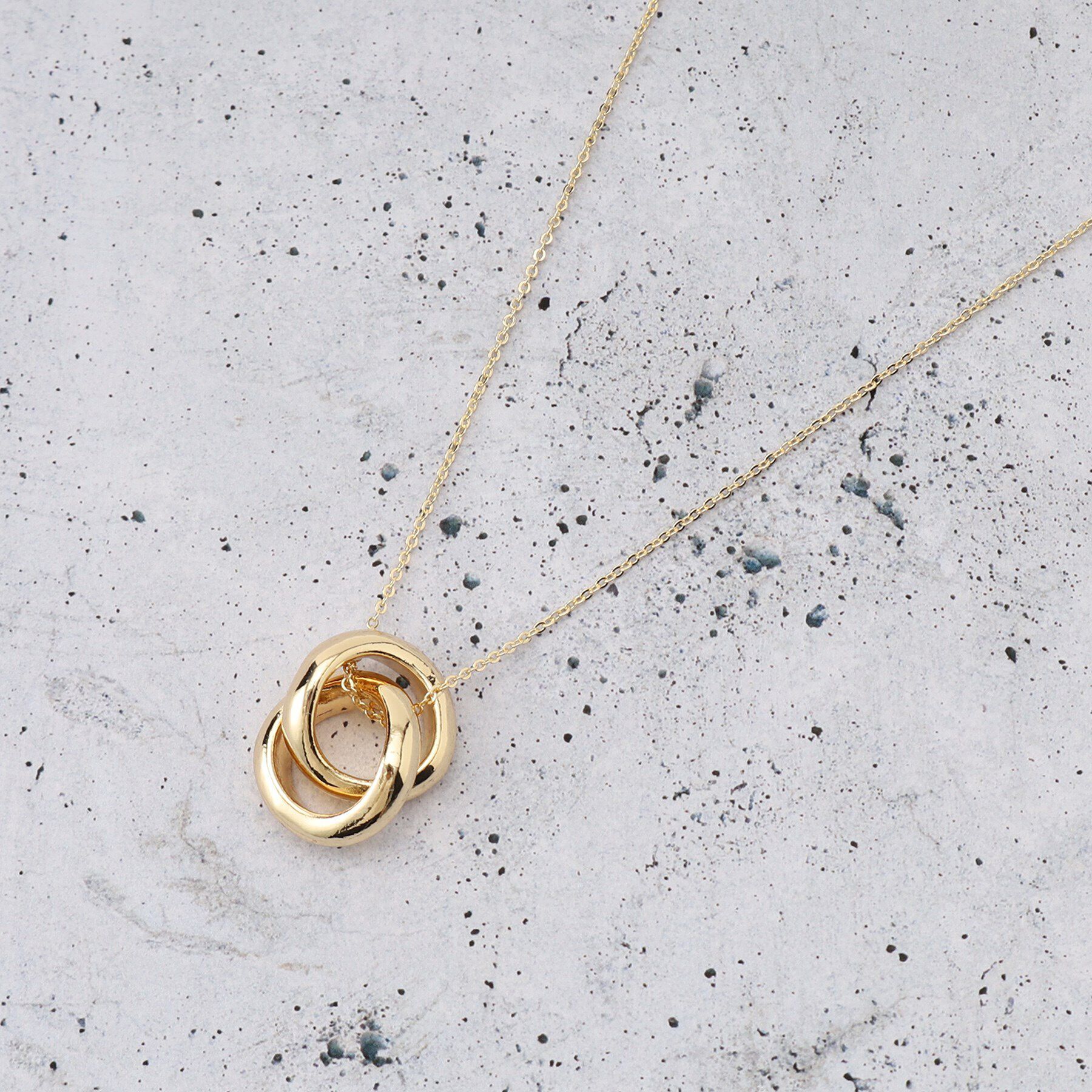 THE SHOP TK「ダブルリングネックレス」|ネックレス|ゴールド(007)