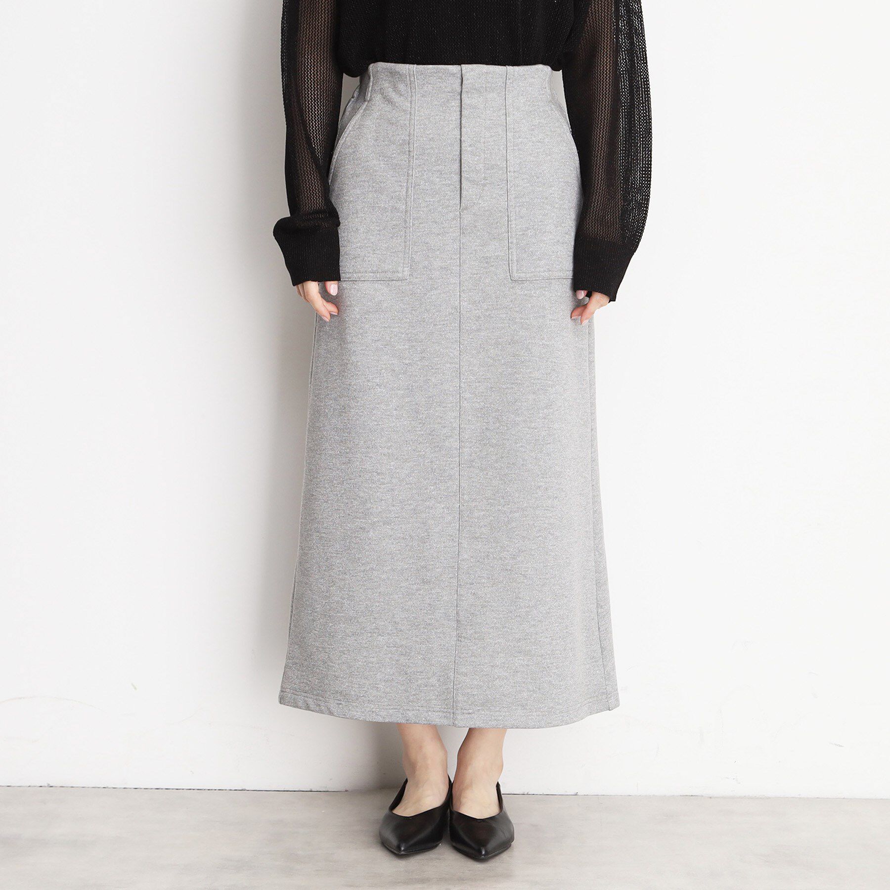 THE SHOP TK「裏毛ラメスカート【洗える】」|スカート|