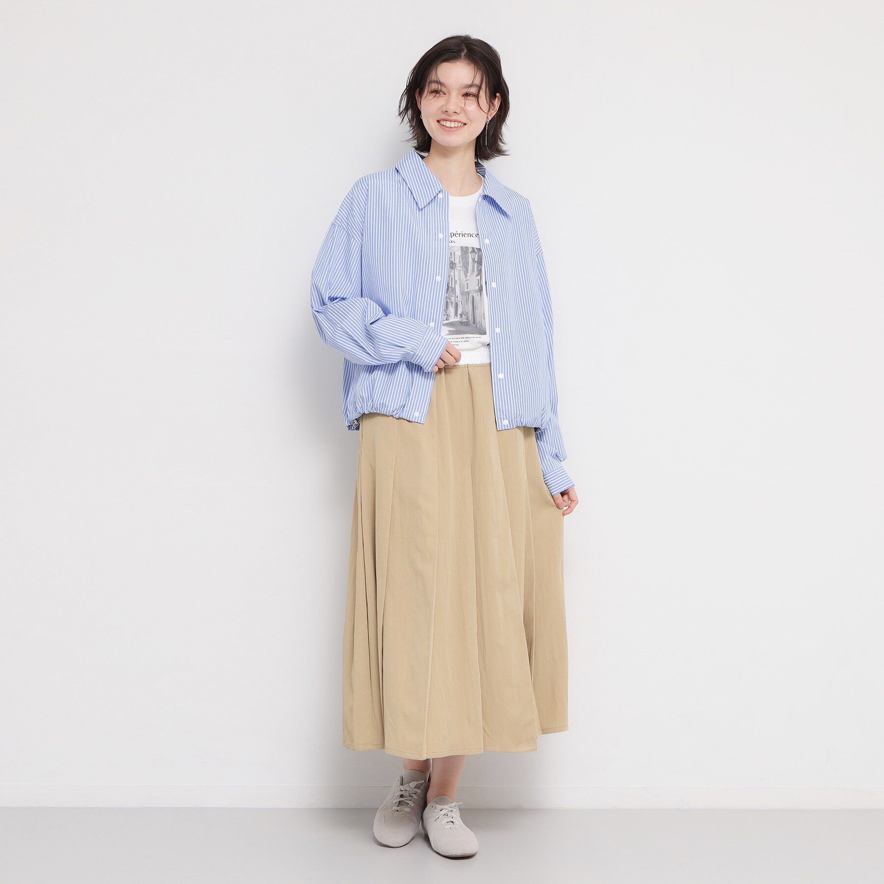 THE SHOP TK「ショート丈シャツブルゾン」|ブルゾン・スタジャン|