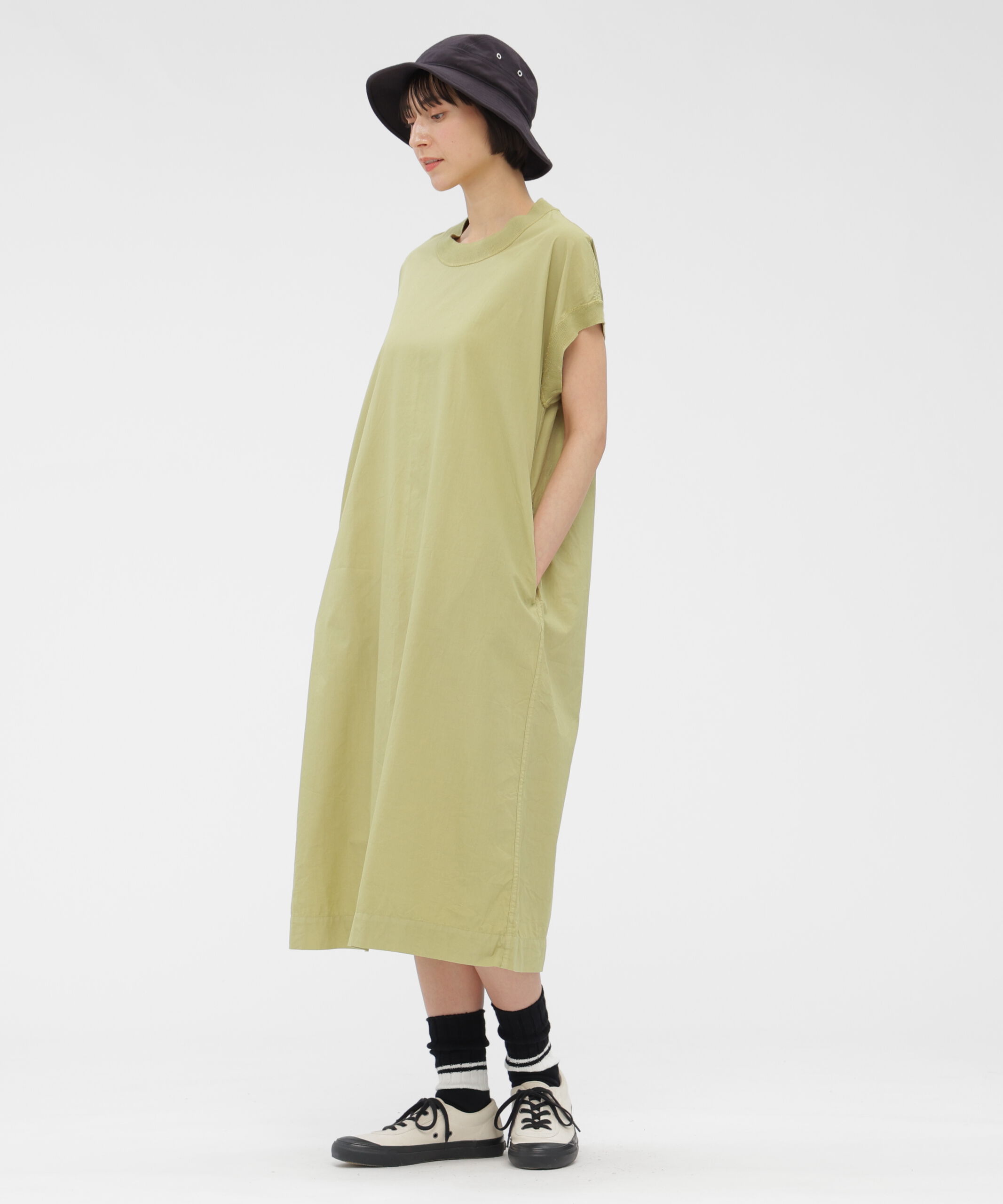 MHL.「GARMENT DYED COTTON POPLIN DRESS」|ワンピース|LIME6