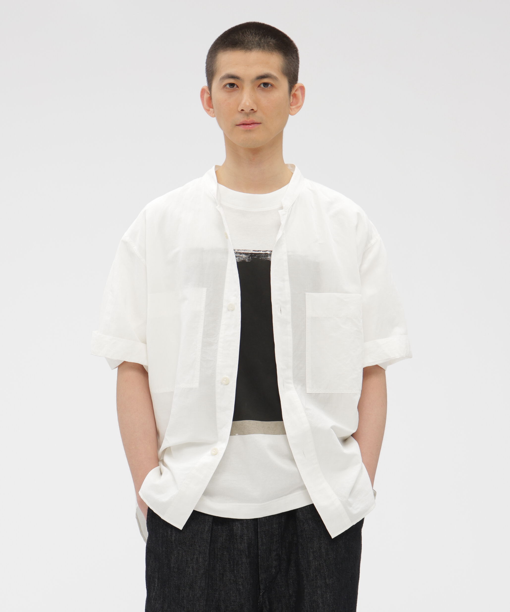 MHL.「HIGH COUNT DRY COTTON LINEN SHIRT」|シャツ・ブラウス|WHITE