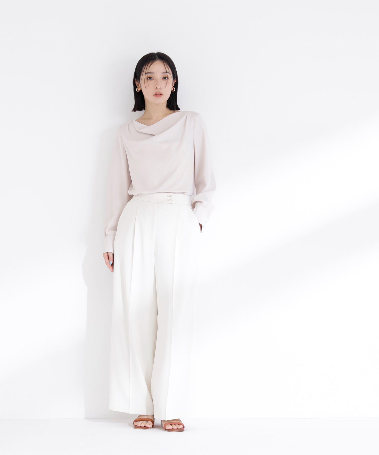  「ドレープネックブラウス」|シャツ・ブラウス|