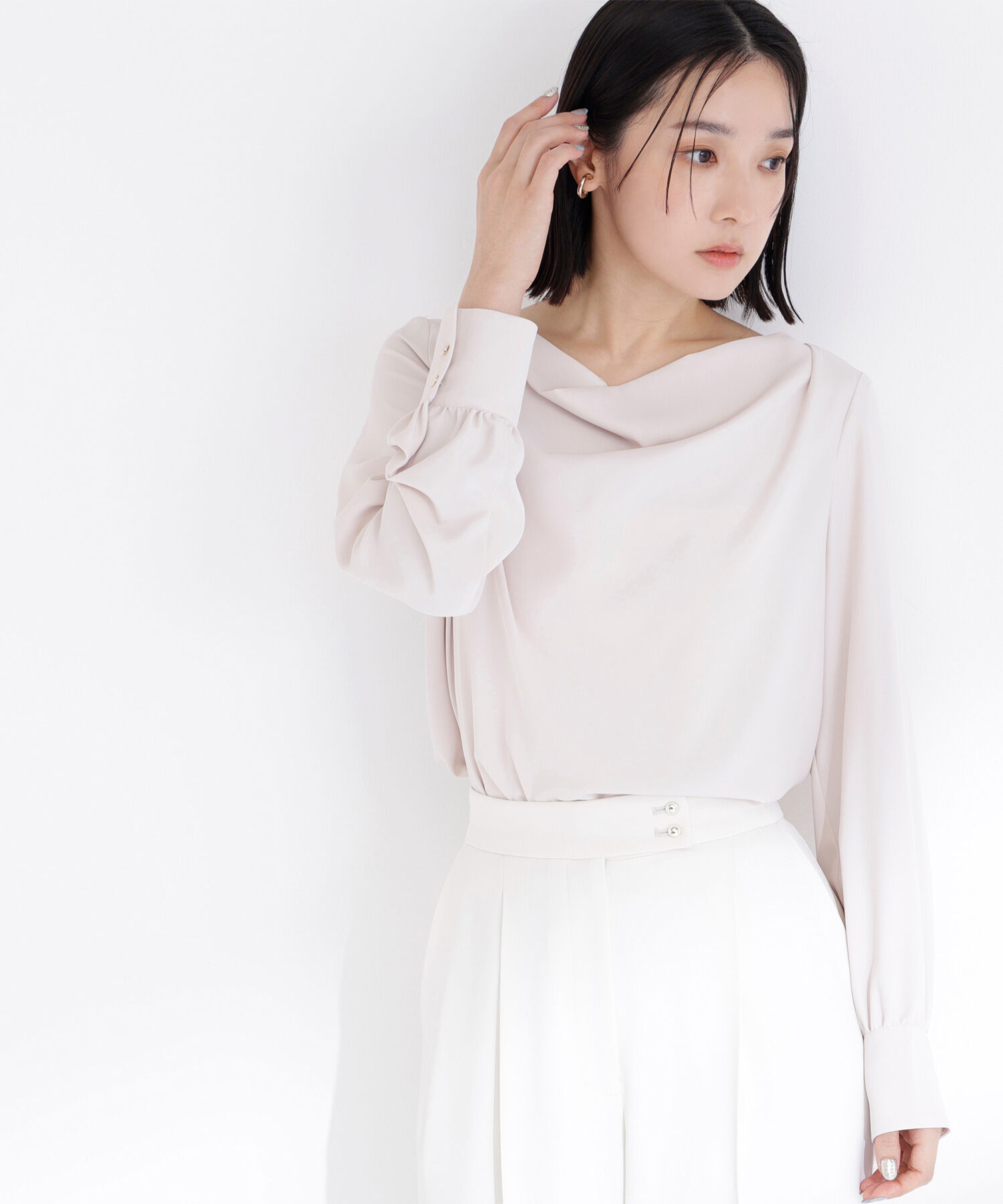  「ドレープネックブラウス」|シャツ・ブラウス|