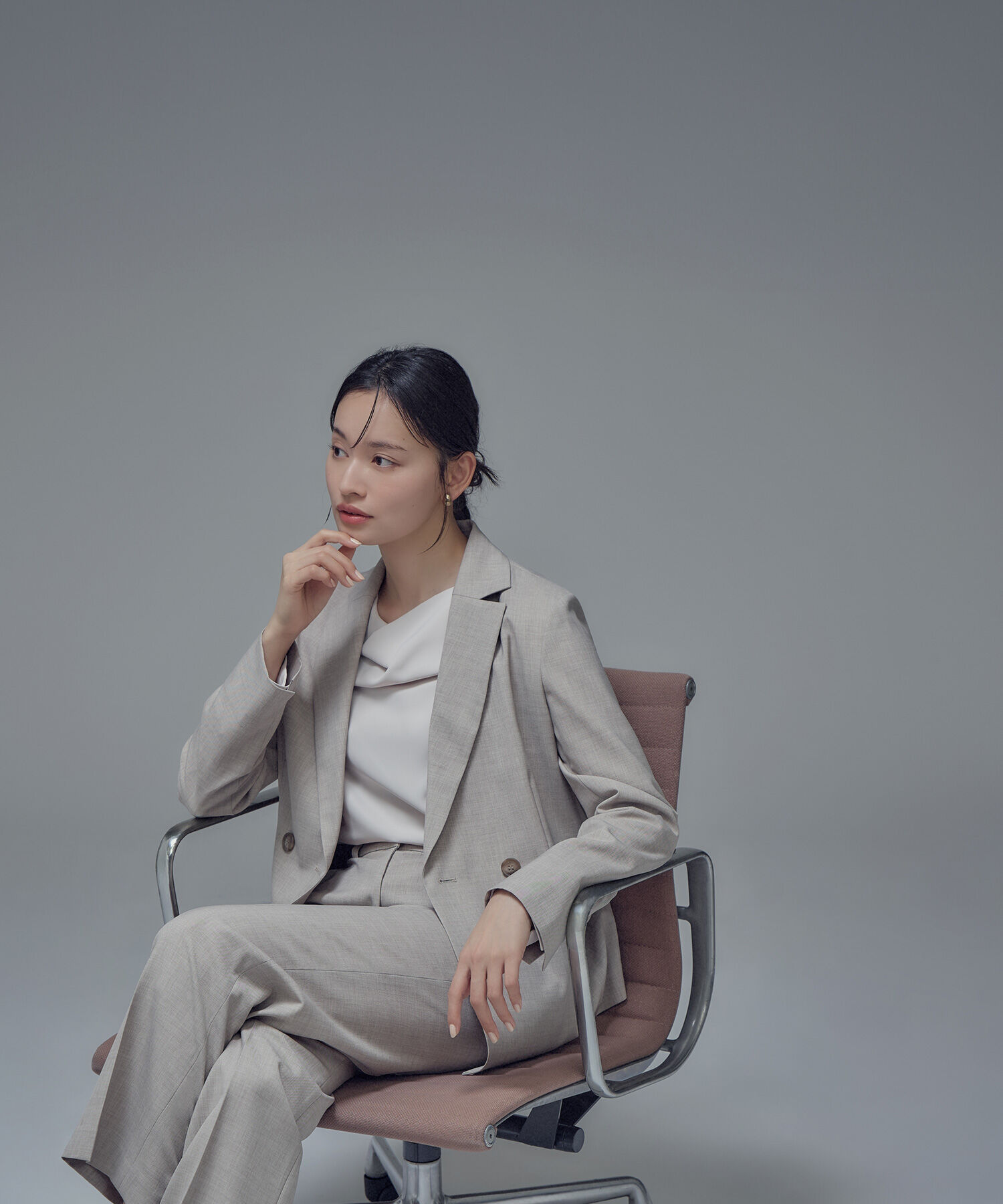  「ドレープネックブラウス」|シャツ・ブラウス|