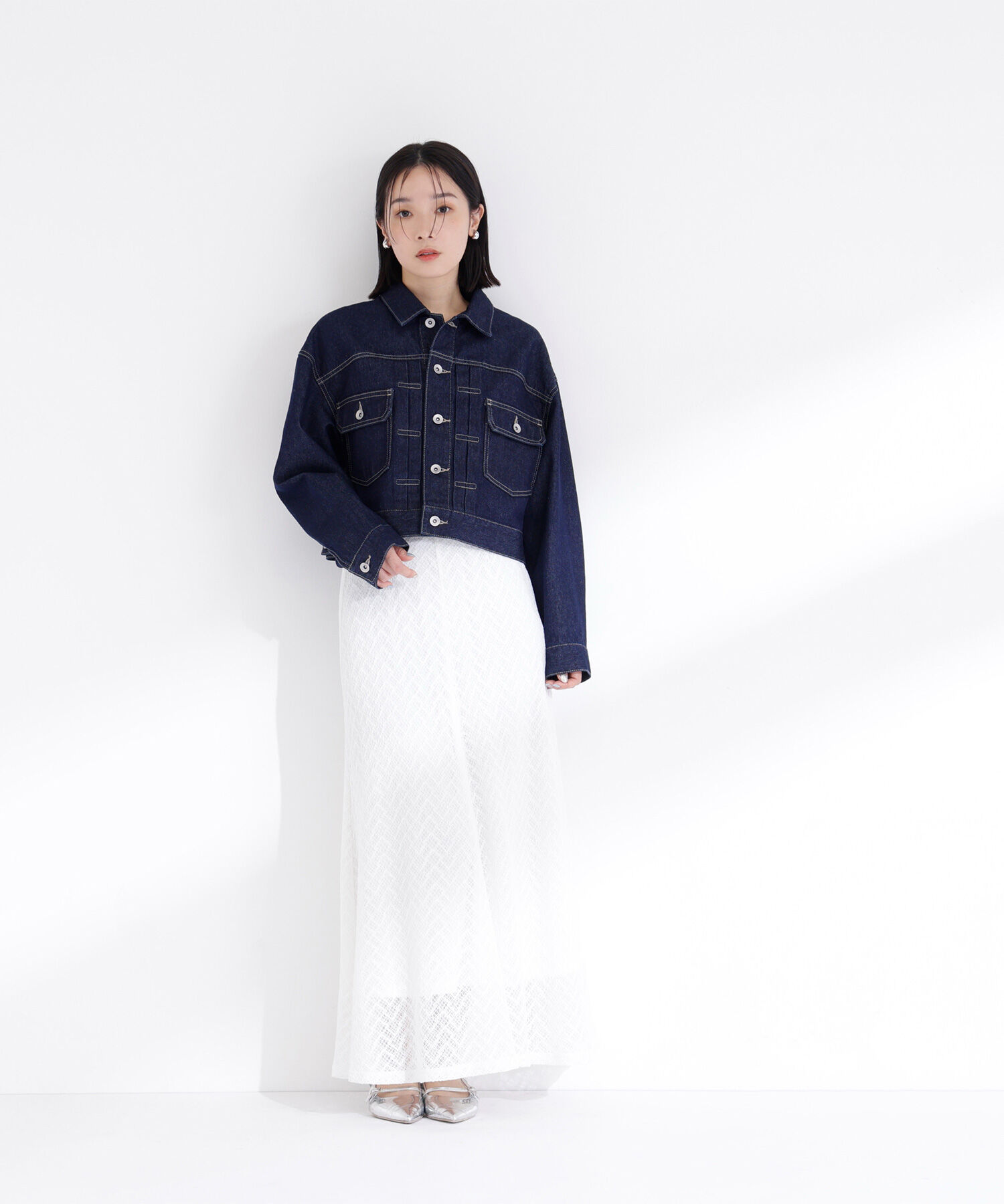  「レースナロースカート」|スカート|