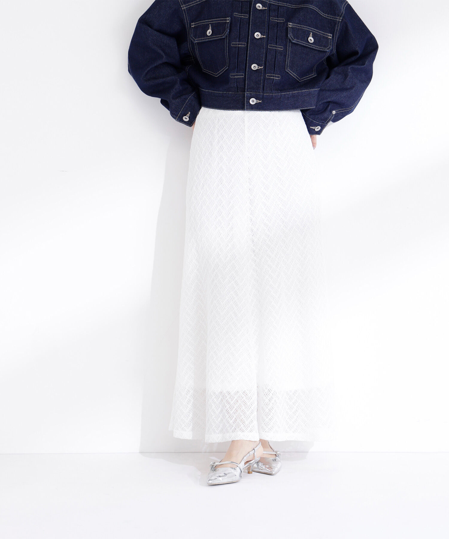  「レースナロースカート」|スカート|