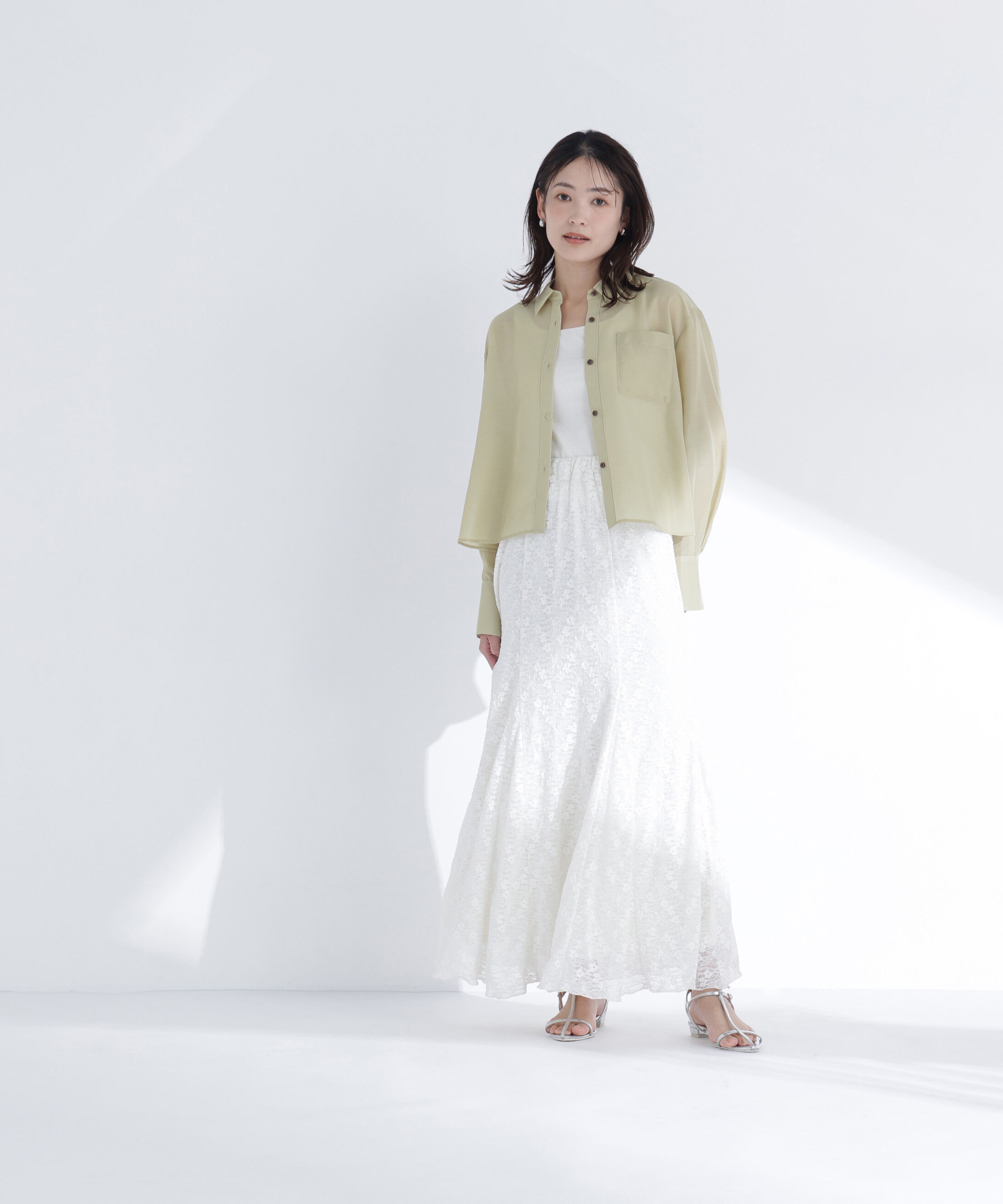  「切替レースマーメイドスカート」|スカート|