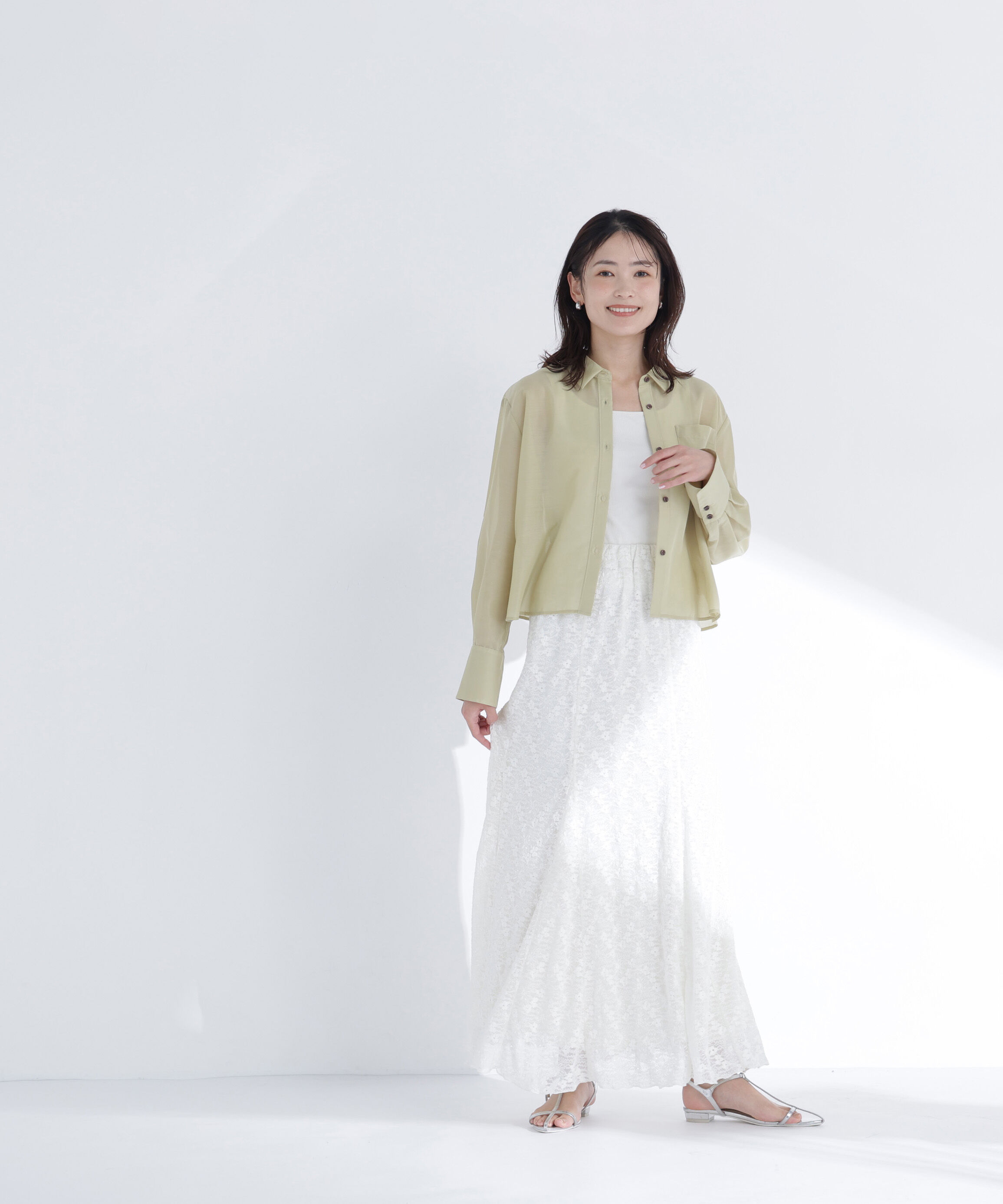  「切替レースマーメイドスカート」|スカート|