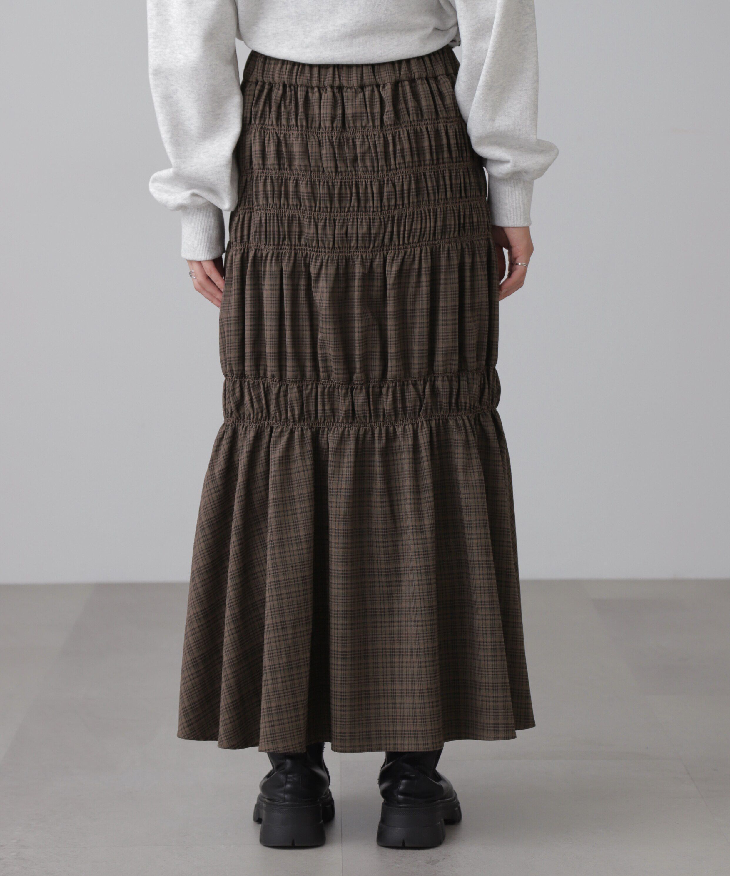  「[低身長サイズ/Sシリーズ]ランダムシャーリングスカート」|スカート|