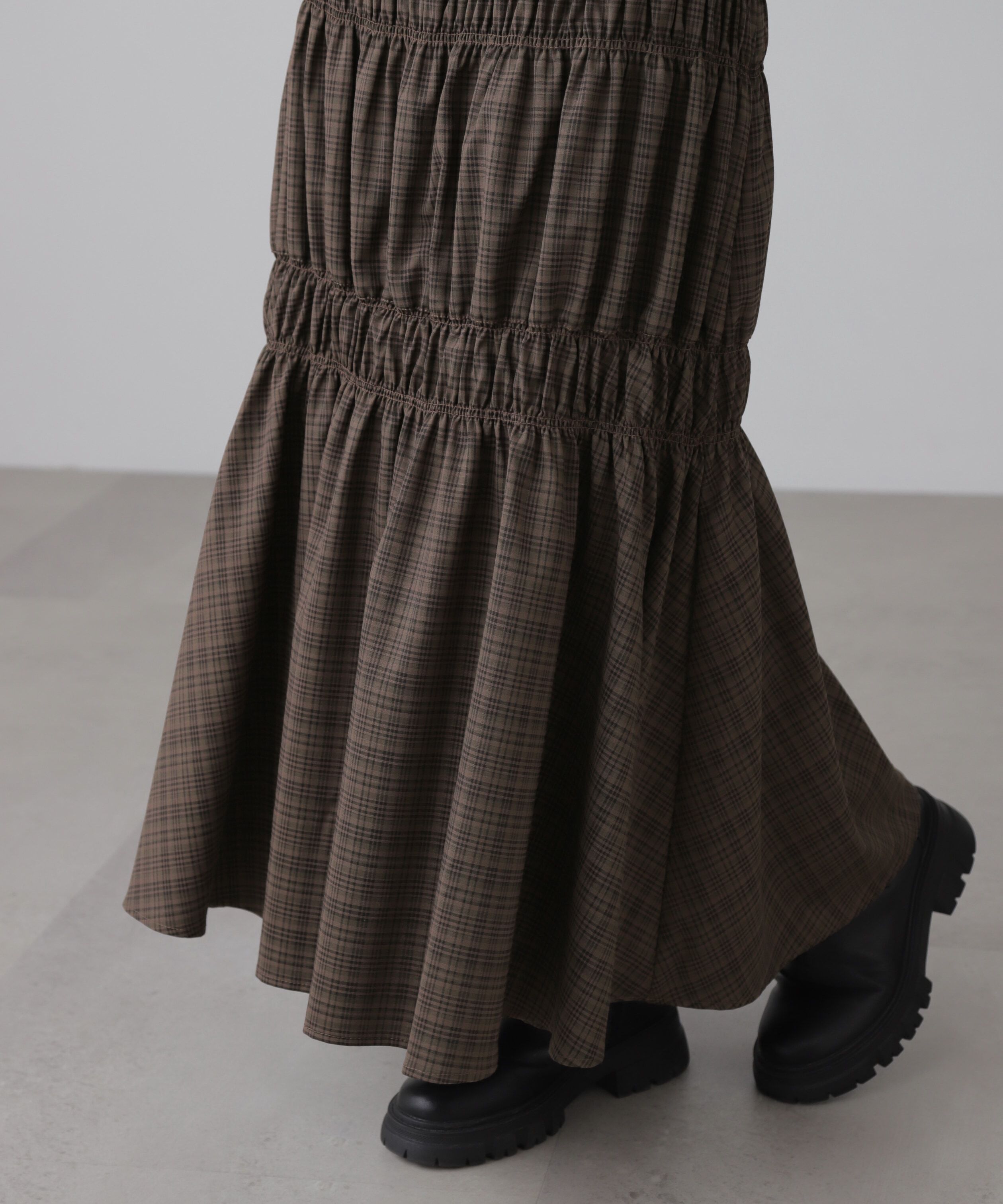  「[低身長サイズ/Sシリーズ]ランダムシャーリングスカート」|スカート|