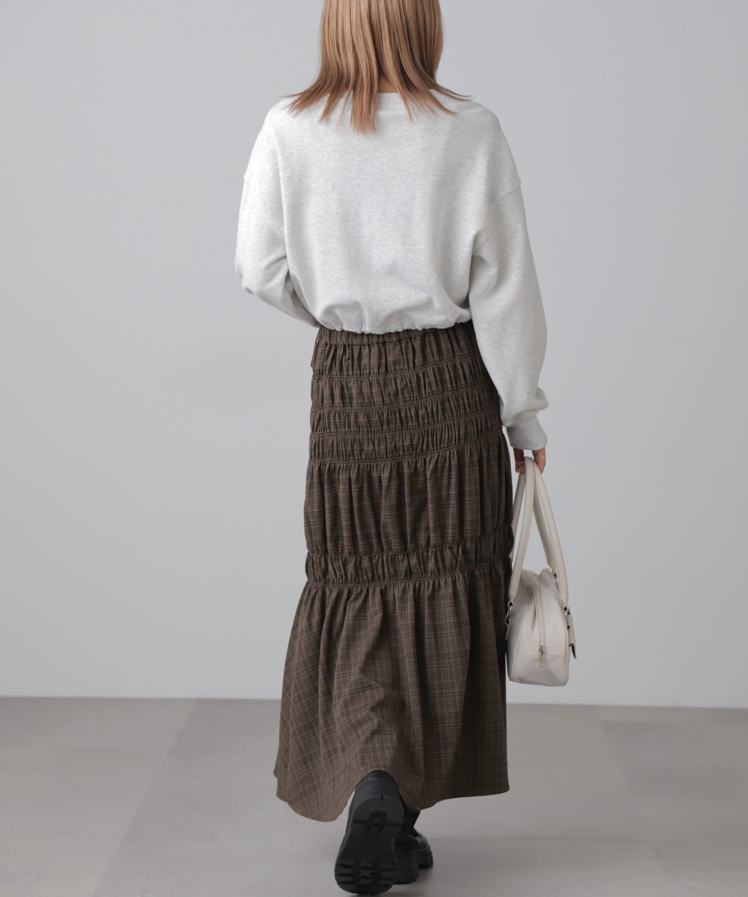  「[低身長サイズ/Sシリーズ]ランダムシャーリングスカート」|スカート|