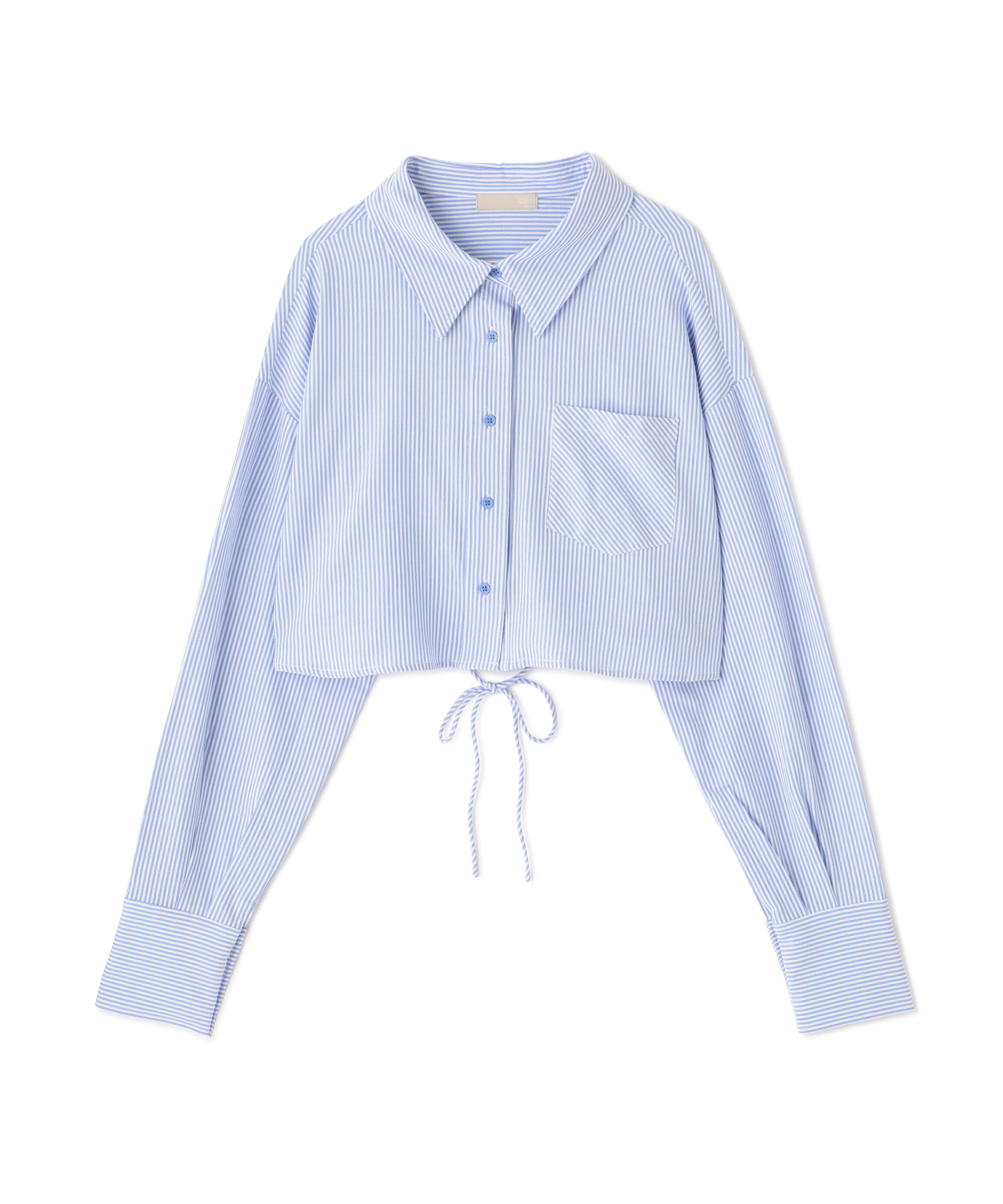  「バックレースアップショート丈シャツ」|シャツ・ブラウス|