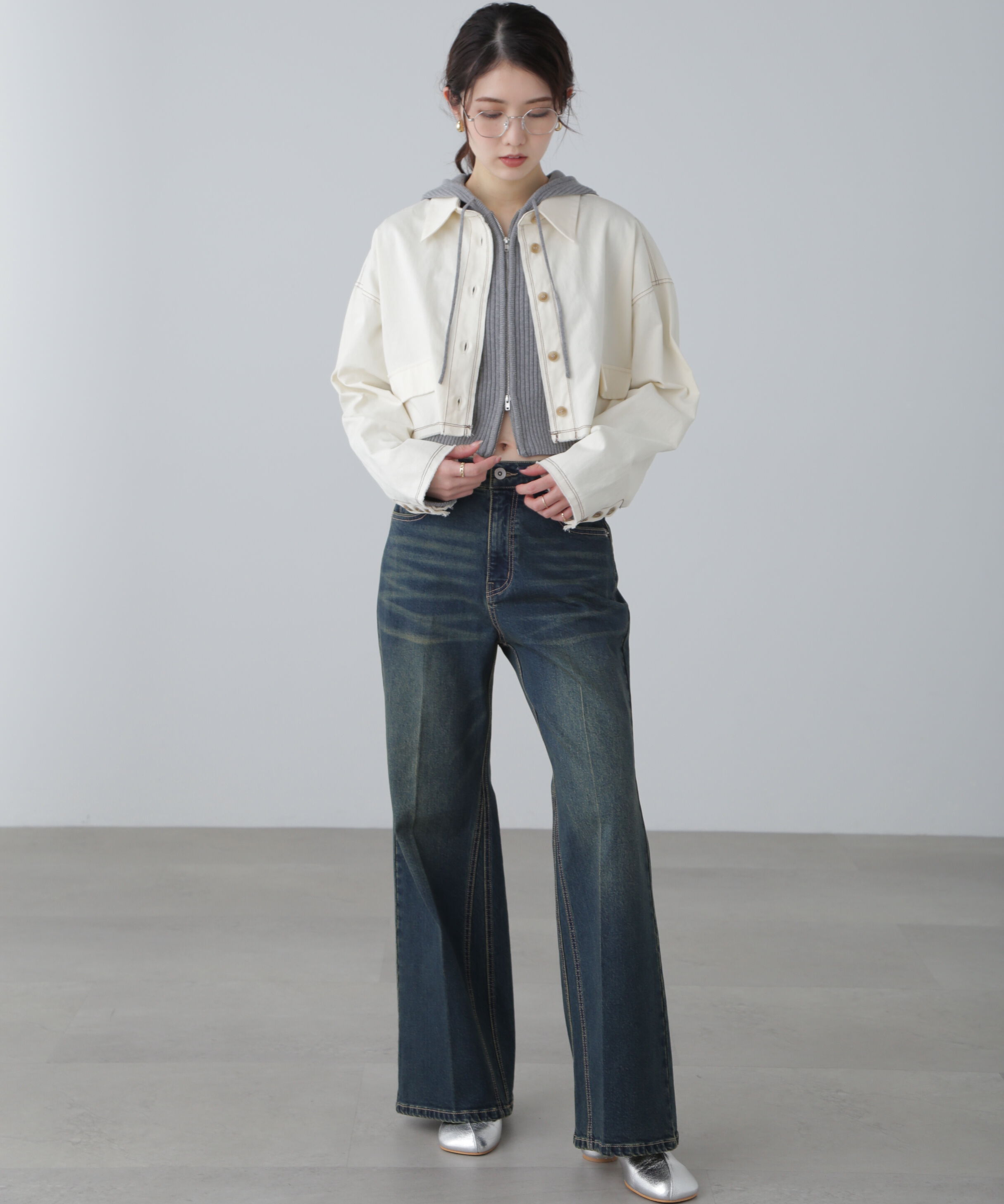  「〈セットアップ対応〉クロップドフリンジブルゾン」|ブルゾン・スタジャン|