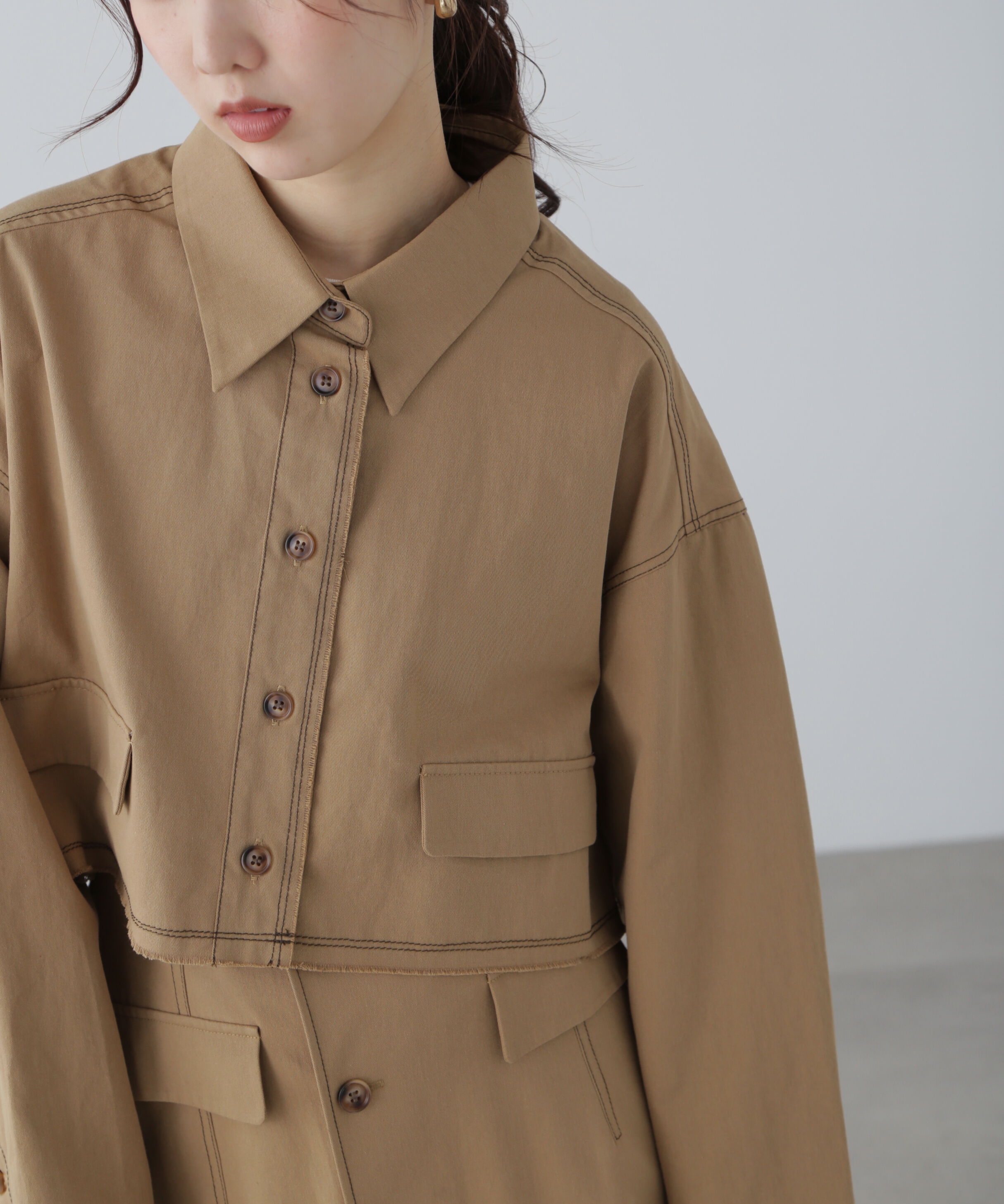  「〈セットアップ対応〉クロップドフリンジブルゾン」|ブルゾン・スタジャン|