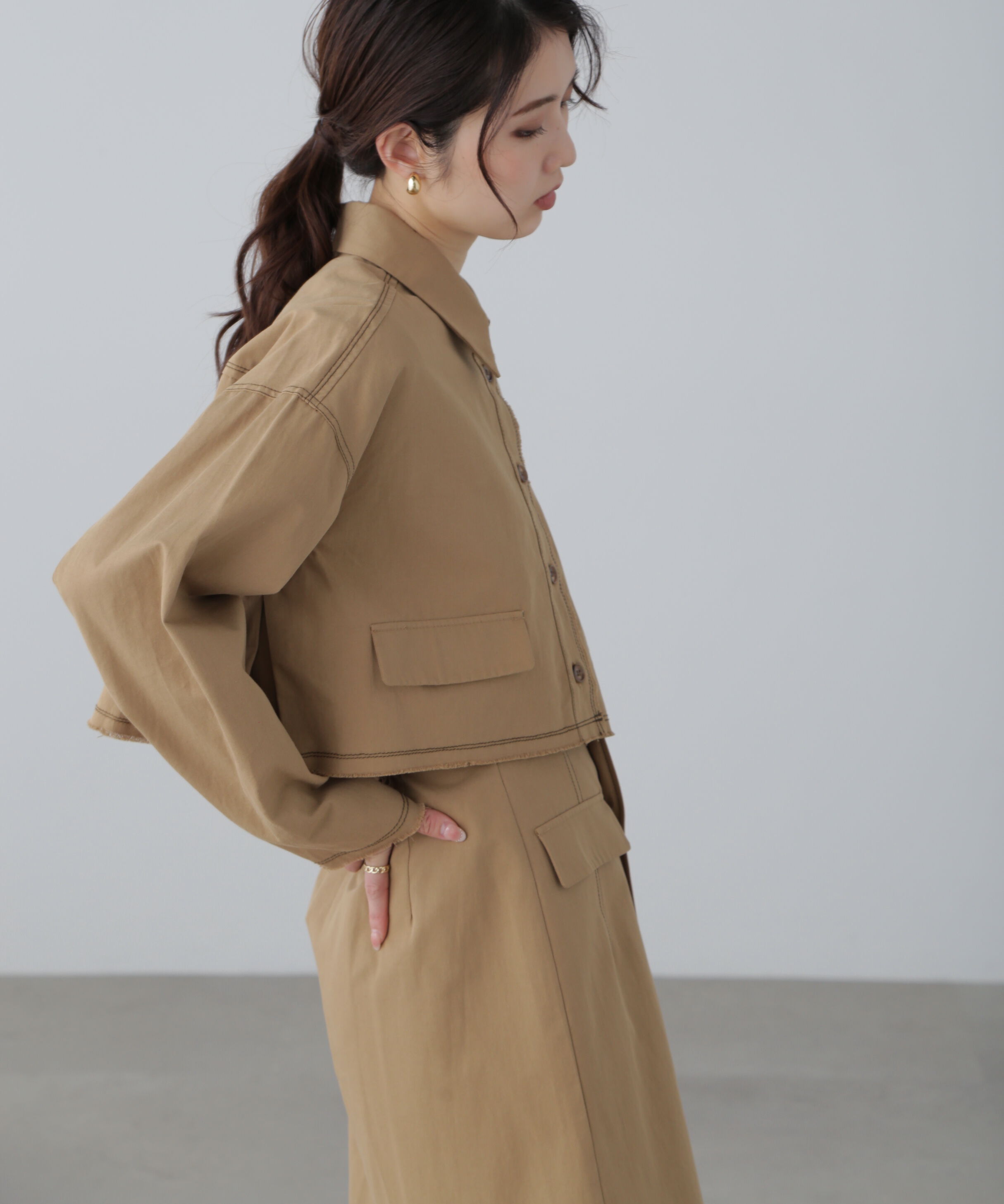  「〈セットアップ対応〉クロップドフリンジブルゾン」|ブルゾン・スタジャン|