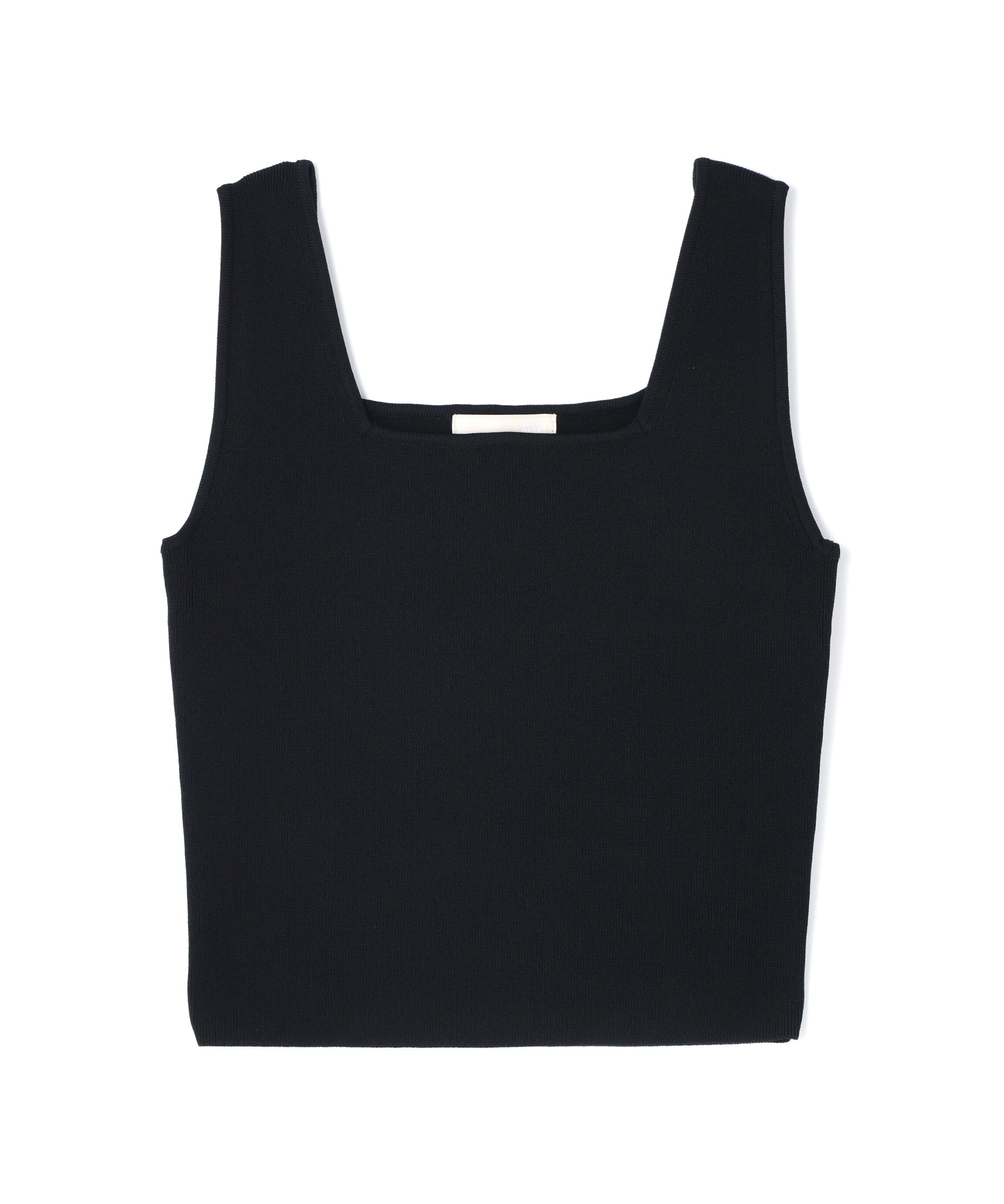  「〈洗える〉マシンウォッシャブル総針スクエアネックタンクニット」|ニット・セーター|