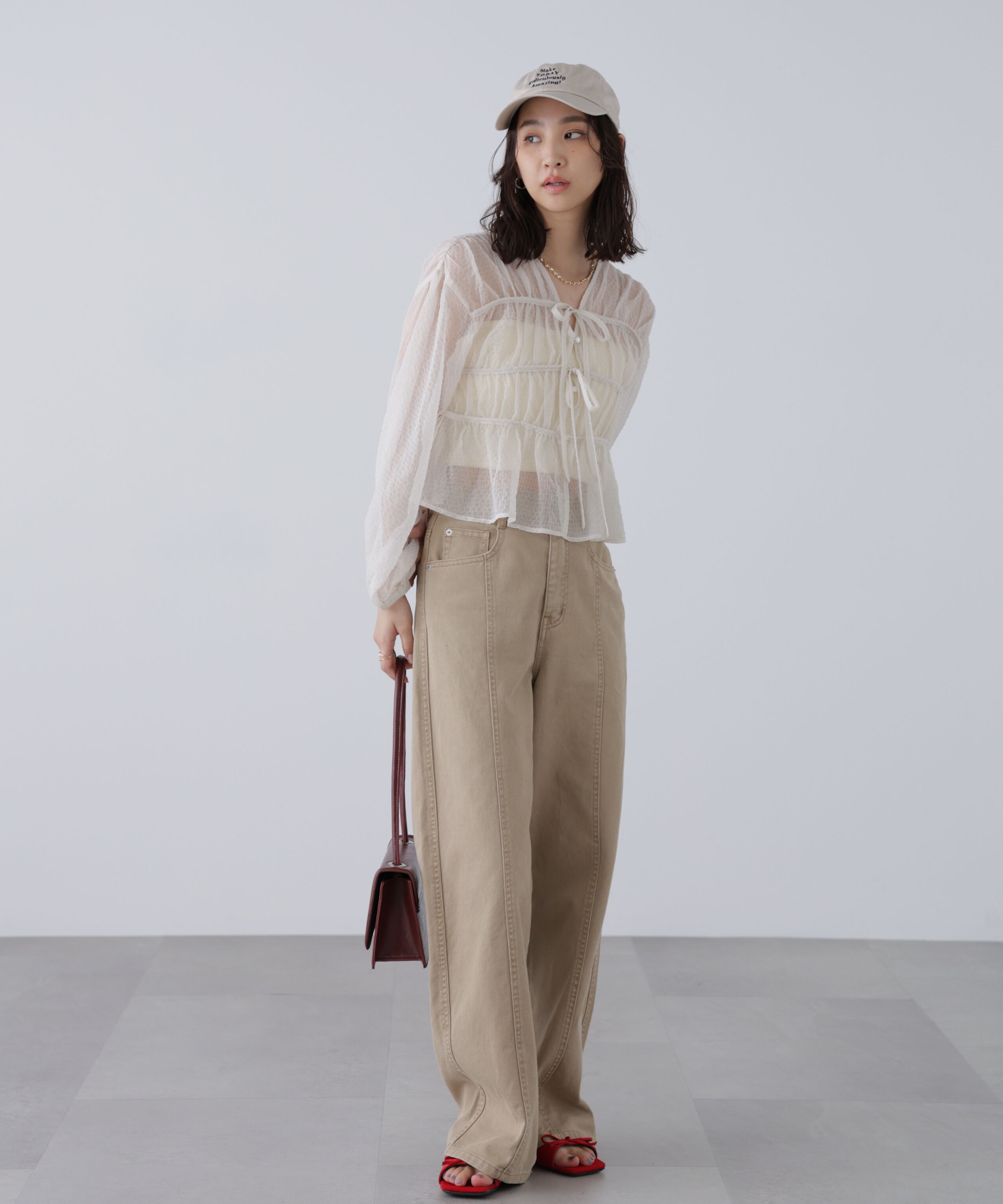  「ワイドストレートカラーパンツ」|その他|