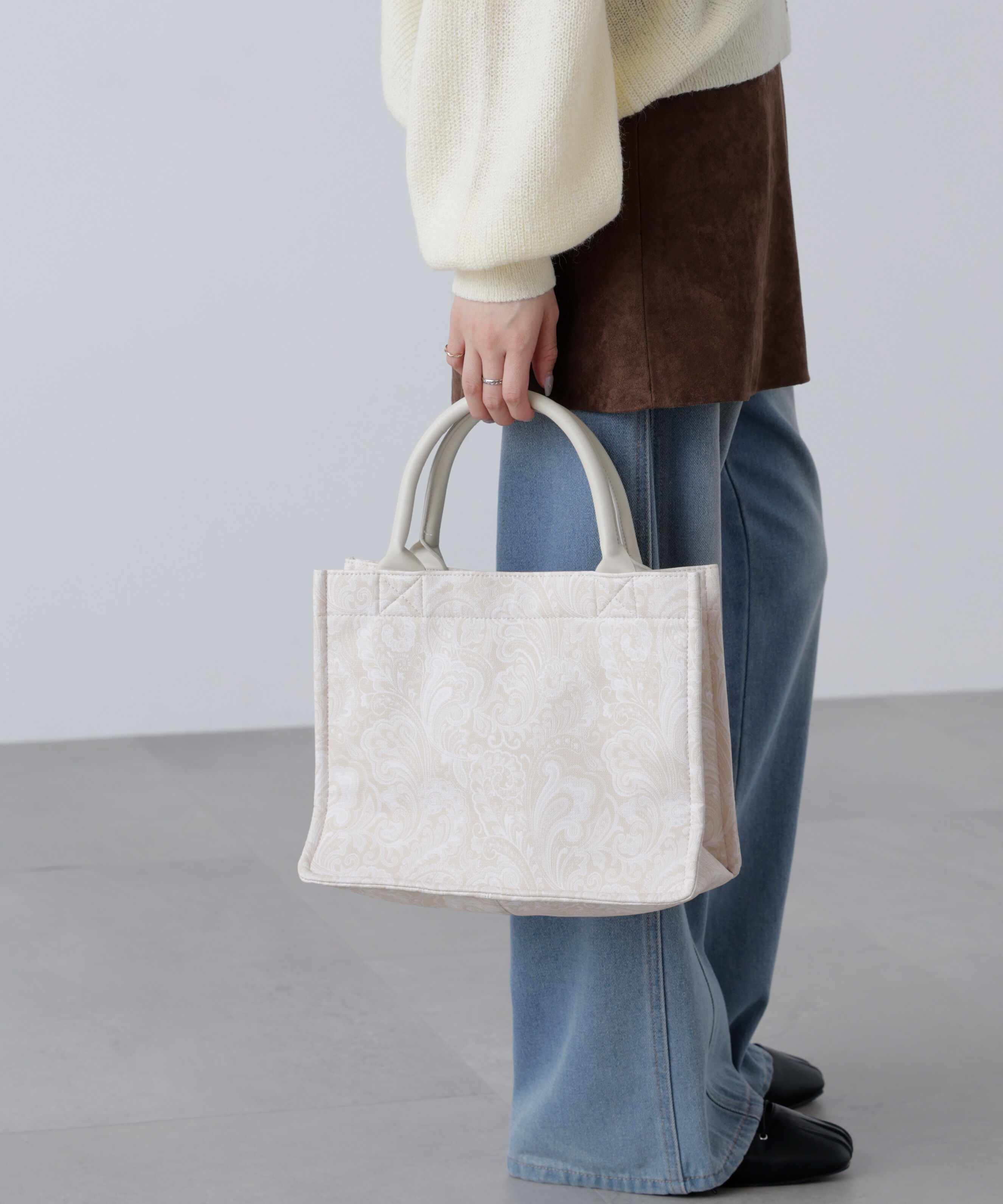  「スクエアトートバッグ」|その他|ホワイト