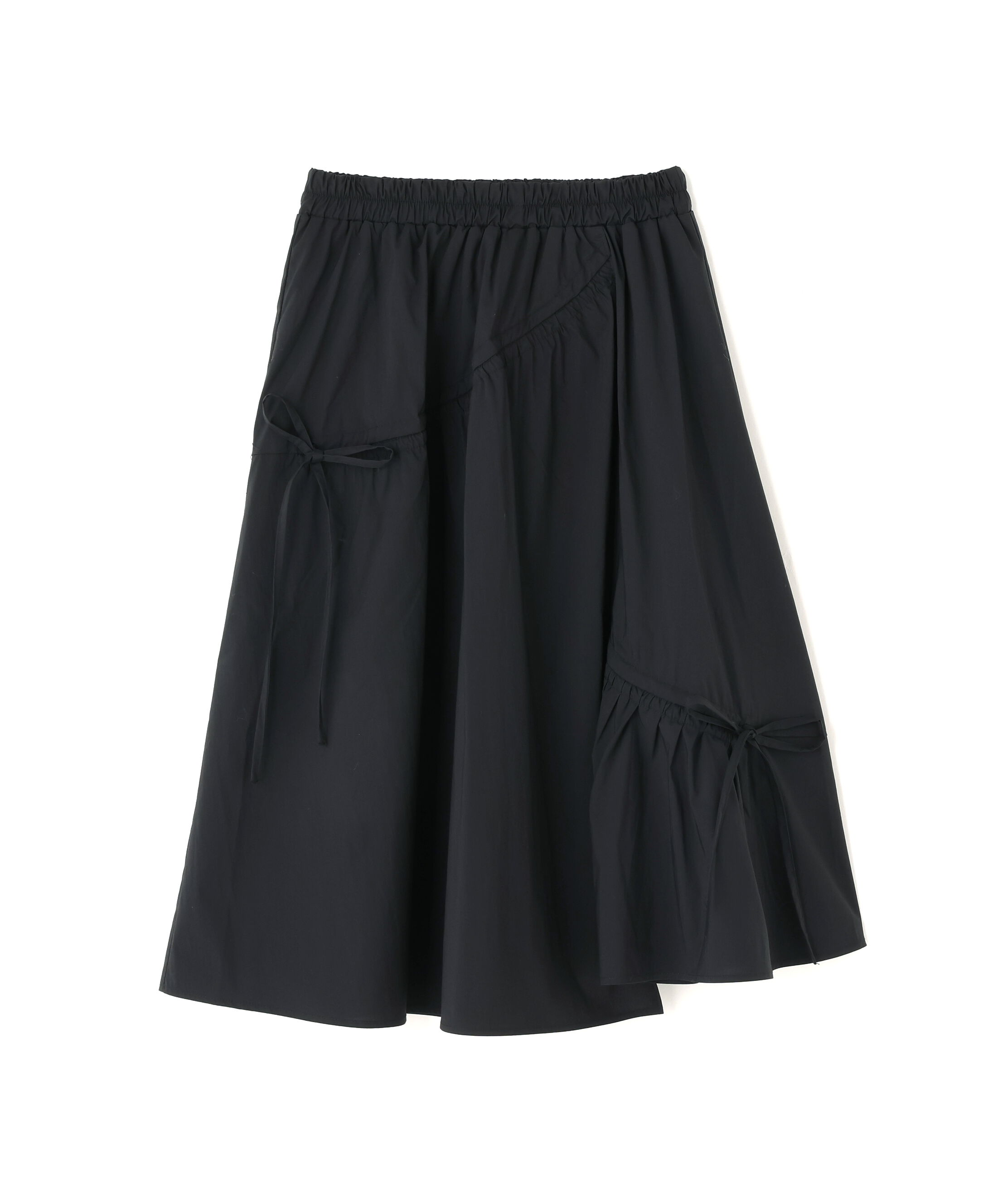  「アシメドロストリボンミディスカート」|スカート|