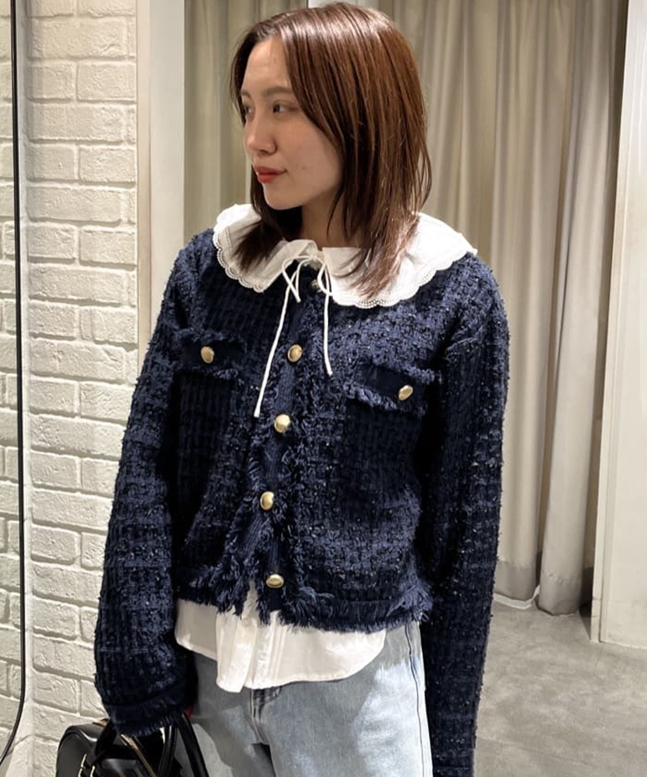  「ツィードニットカーディガン」|ニット・セーター|