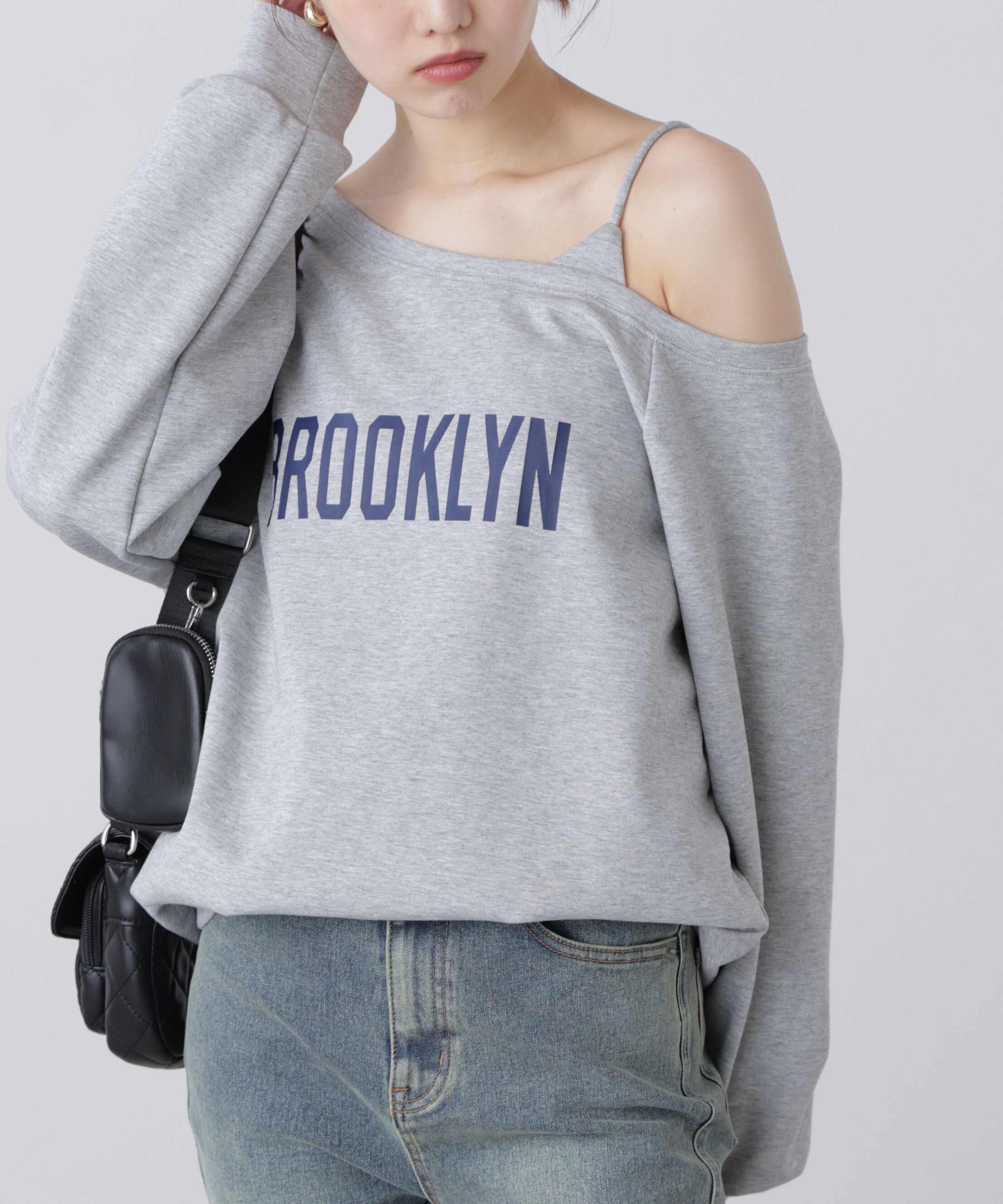  「ワンショルロゴプリントスウェット」|Tシャツ・カットソー|