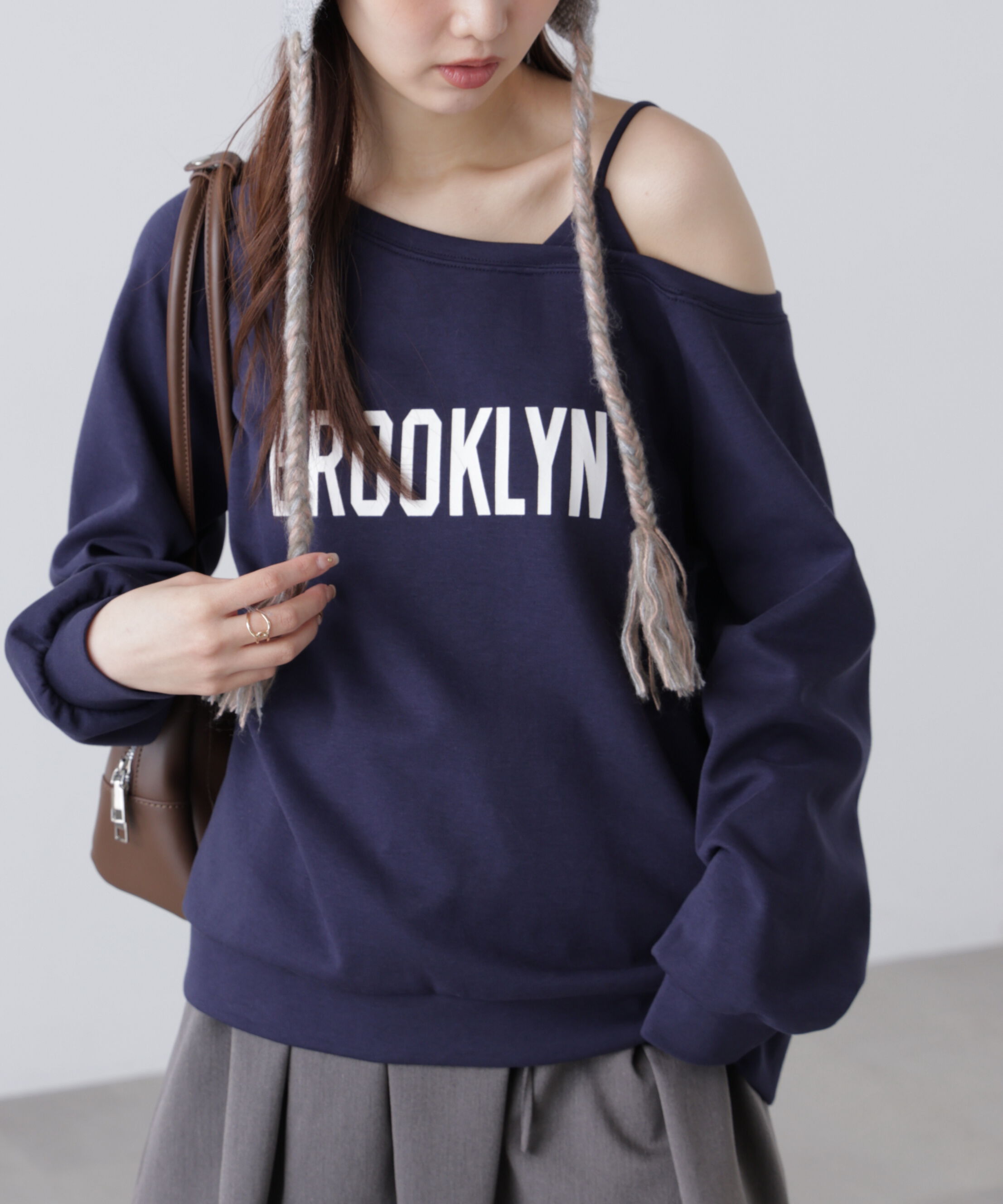  「ワンショルロゴプリントスウェット」|Tシャツ・カットソー|