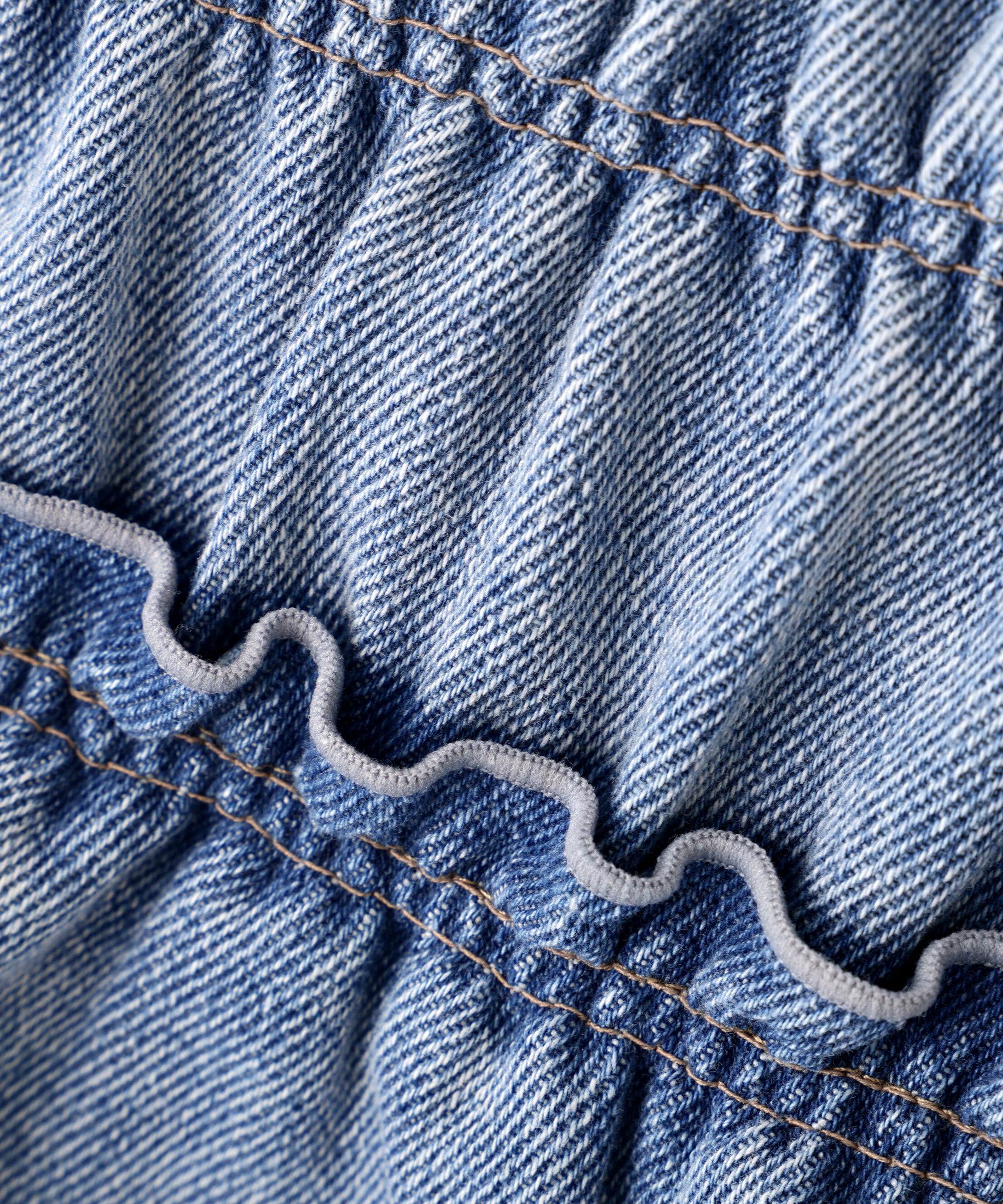  「シャーリングデニムビスチェ」|シャツ・ブラウス|