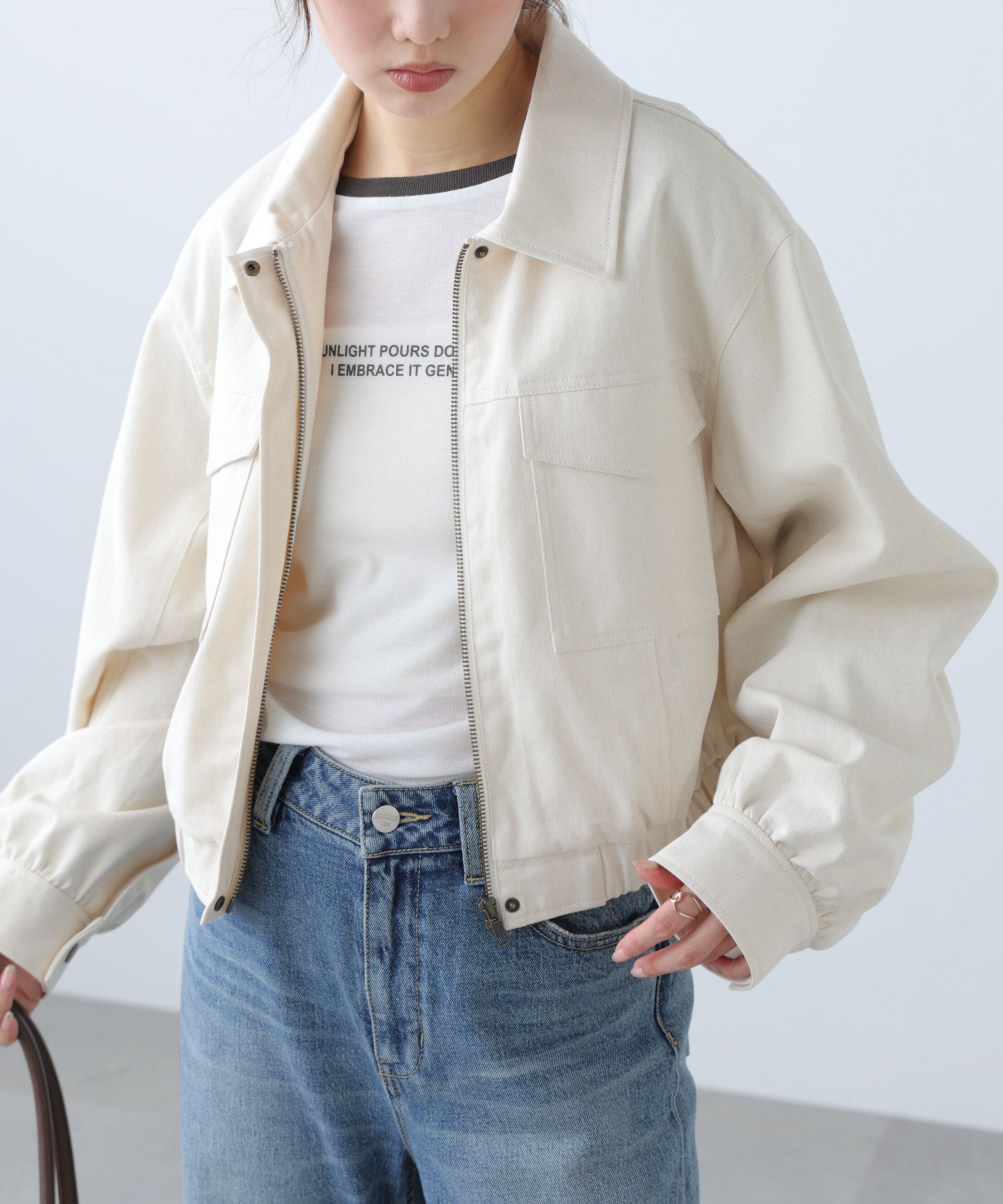  「〈セットアップ対応〉ショート丈ブルゾン」|ブルゾン・スタジャン|