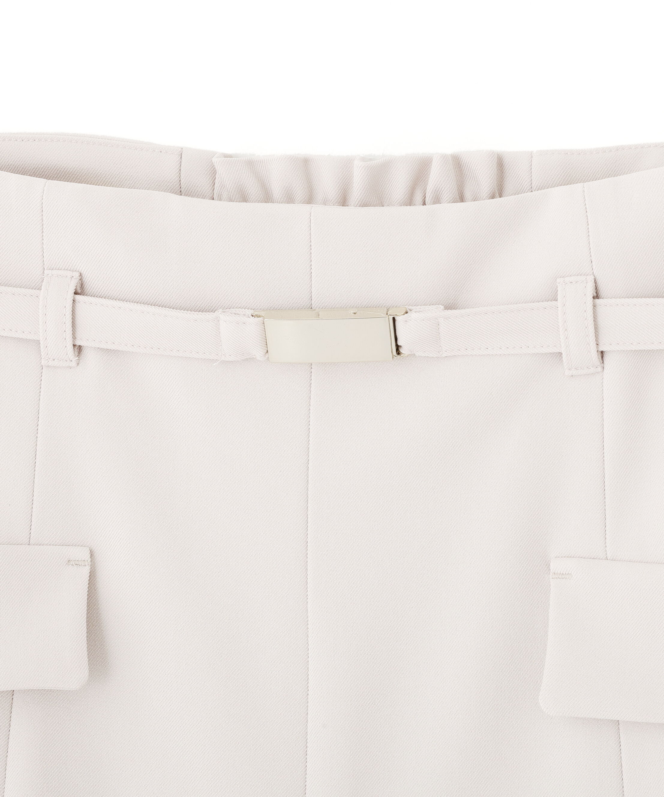  「＜セットアップ対応＞ベルト付ベーシックツイルミニスカート」|スカート|