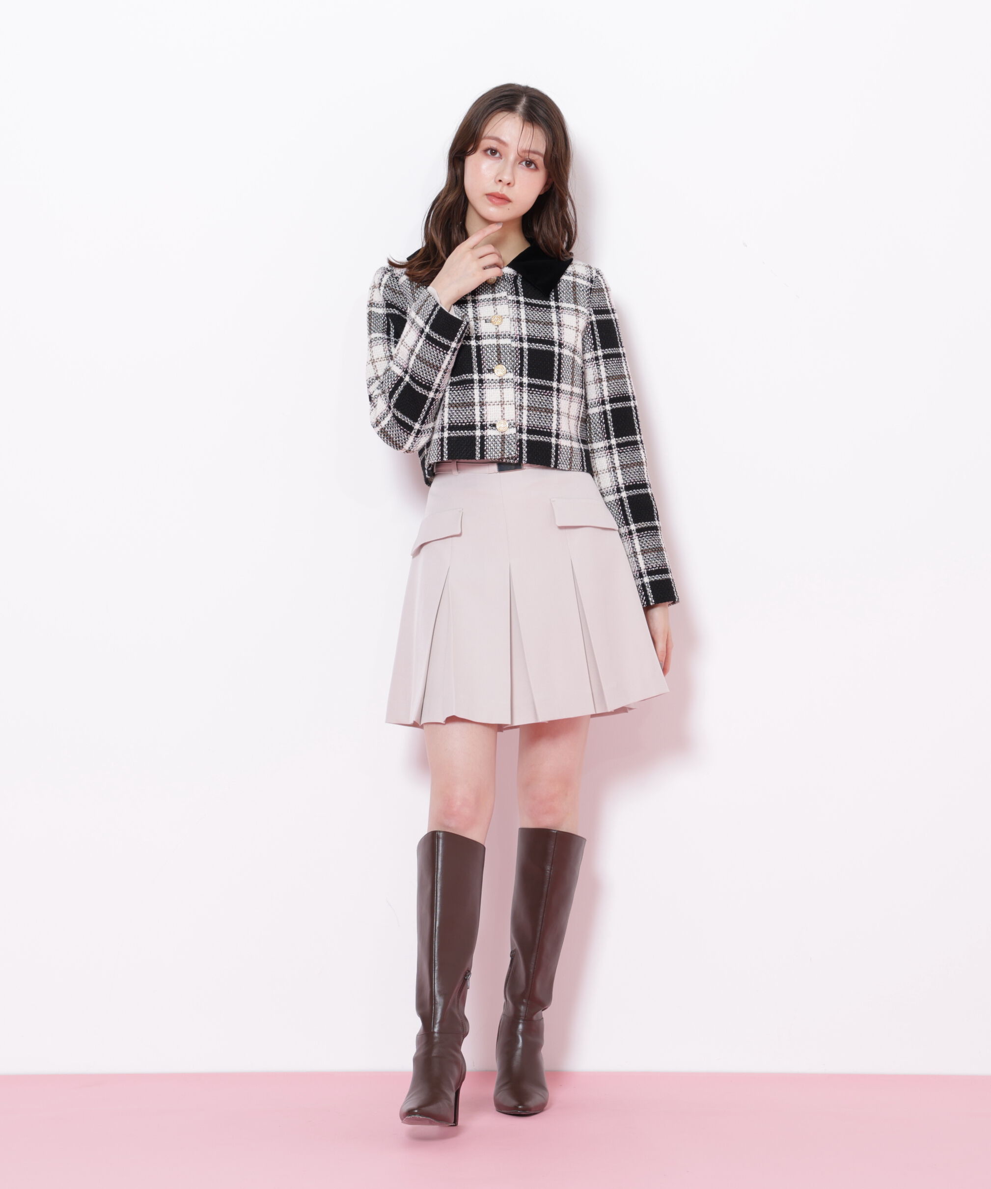  「ループヤーンチェックジャケット」|その他|