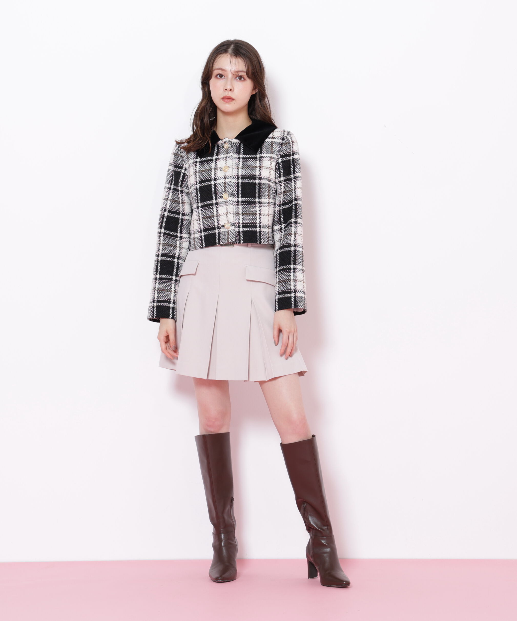  「ループヤーンチェックジャケット」|その他|