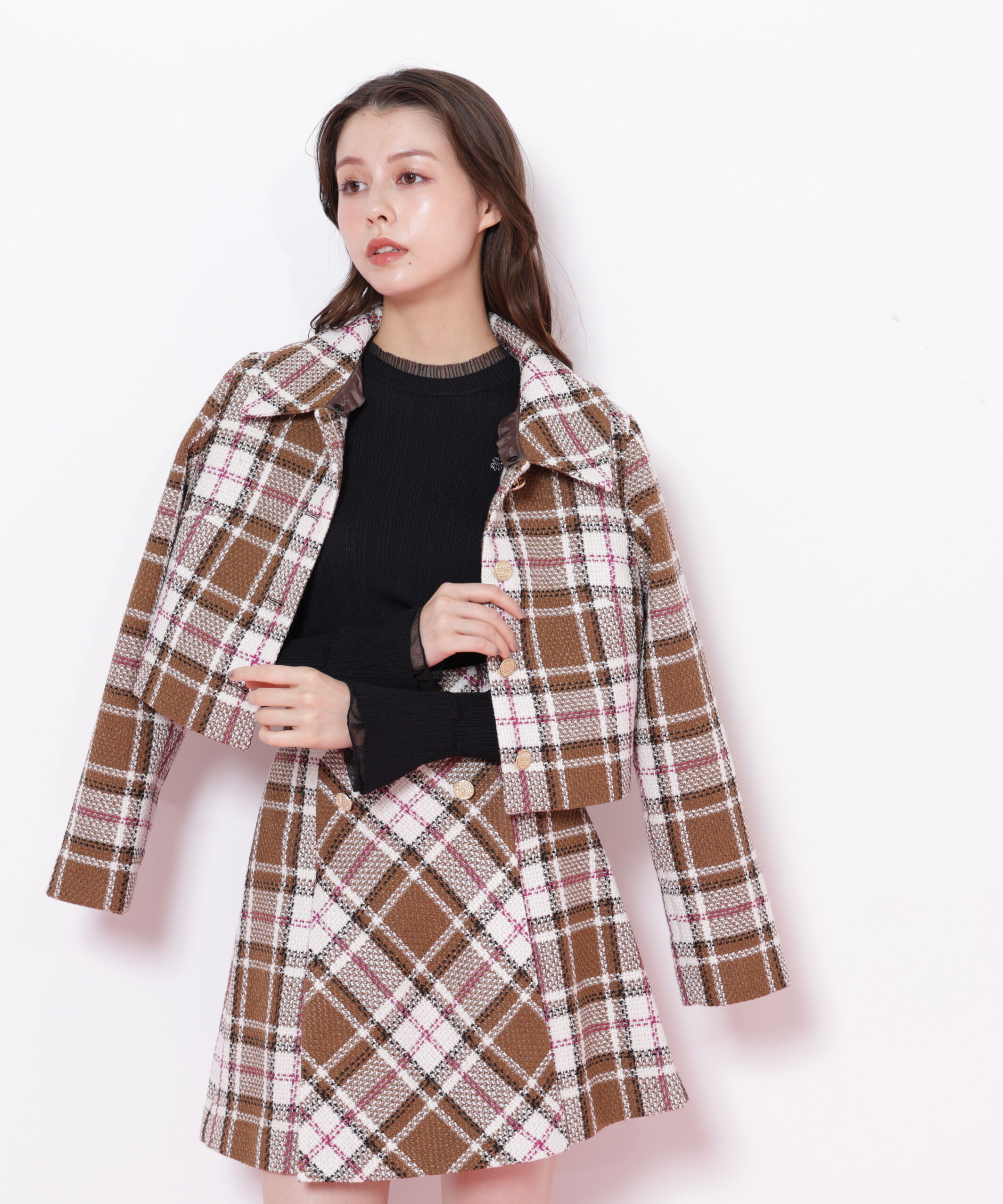  「ループヤーンチェックジャケット」|その他|