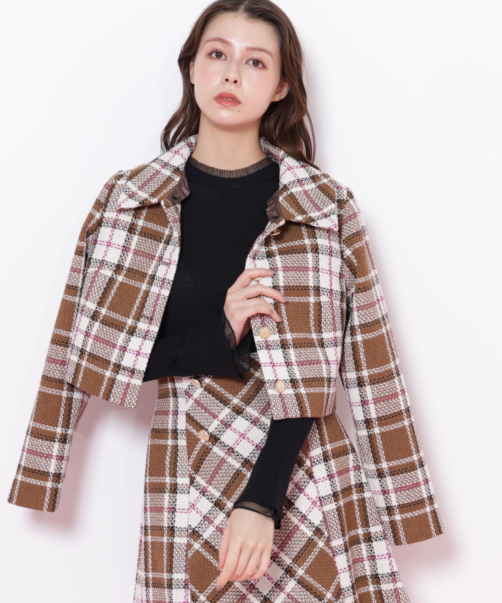  「ループヤーンチェックジャケット」|その他|