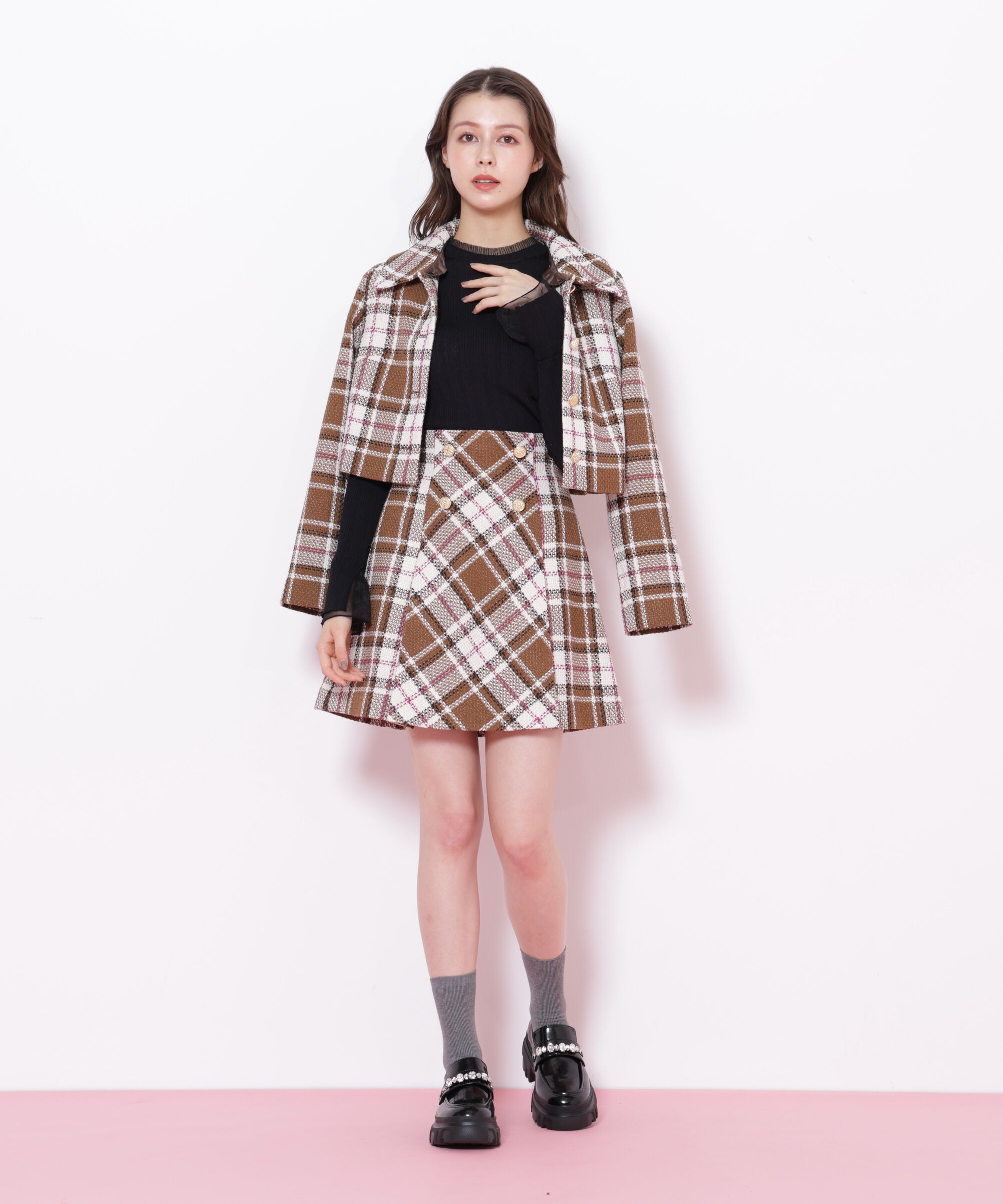  「ループヤーンチェックジャケット」|その他|