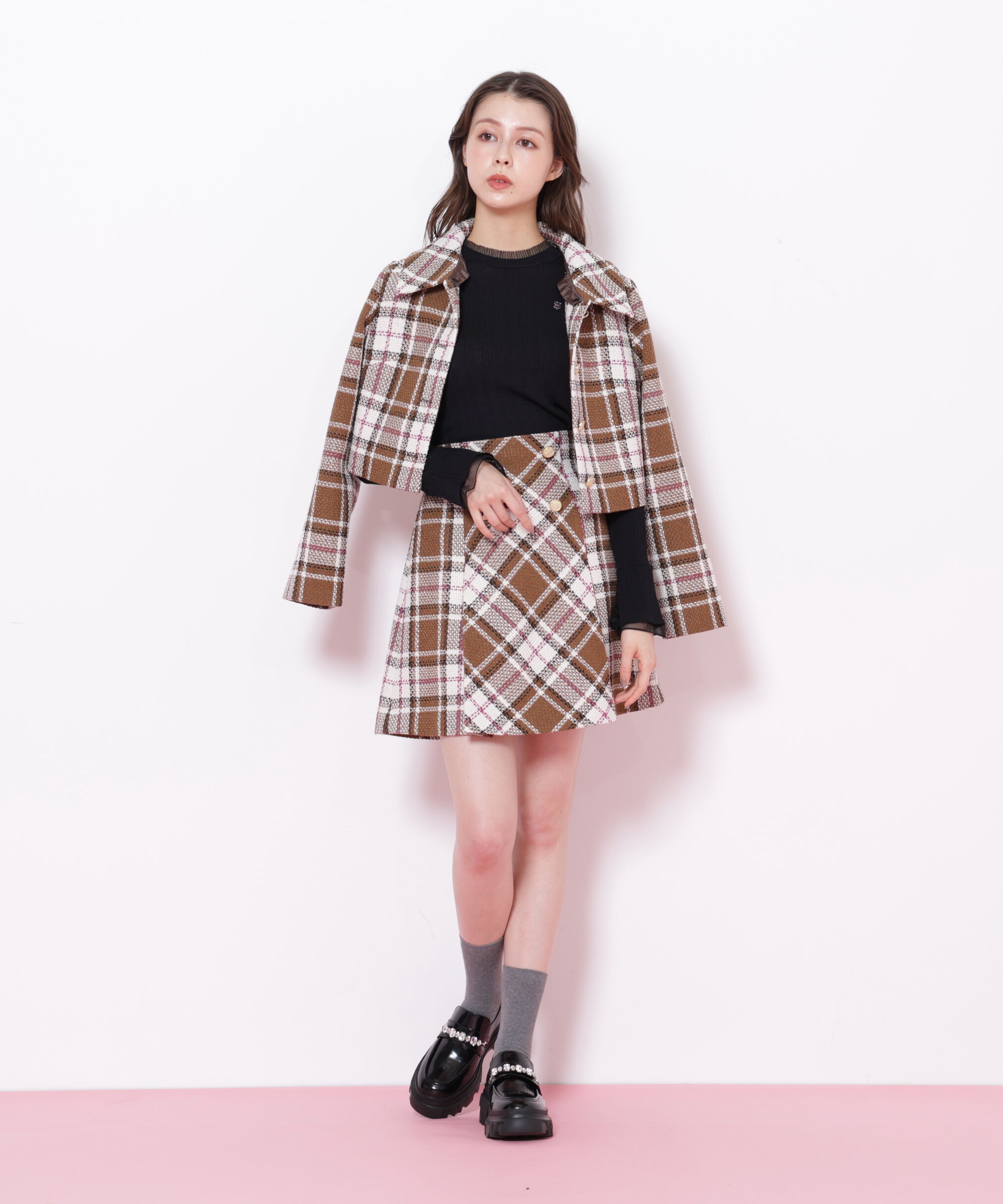  「ループヤーンチェックジャケット」|その他|