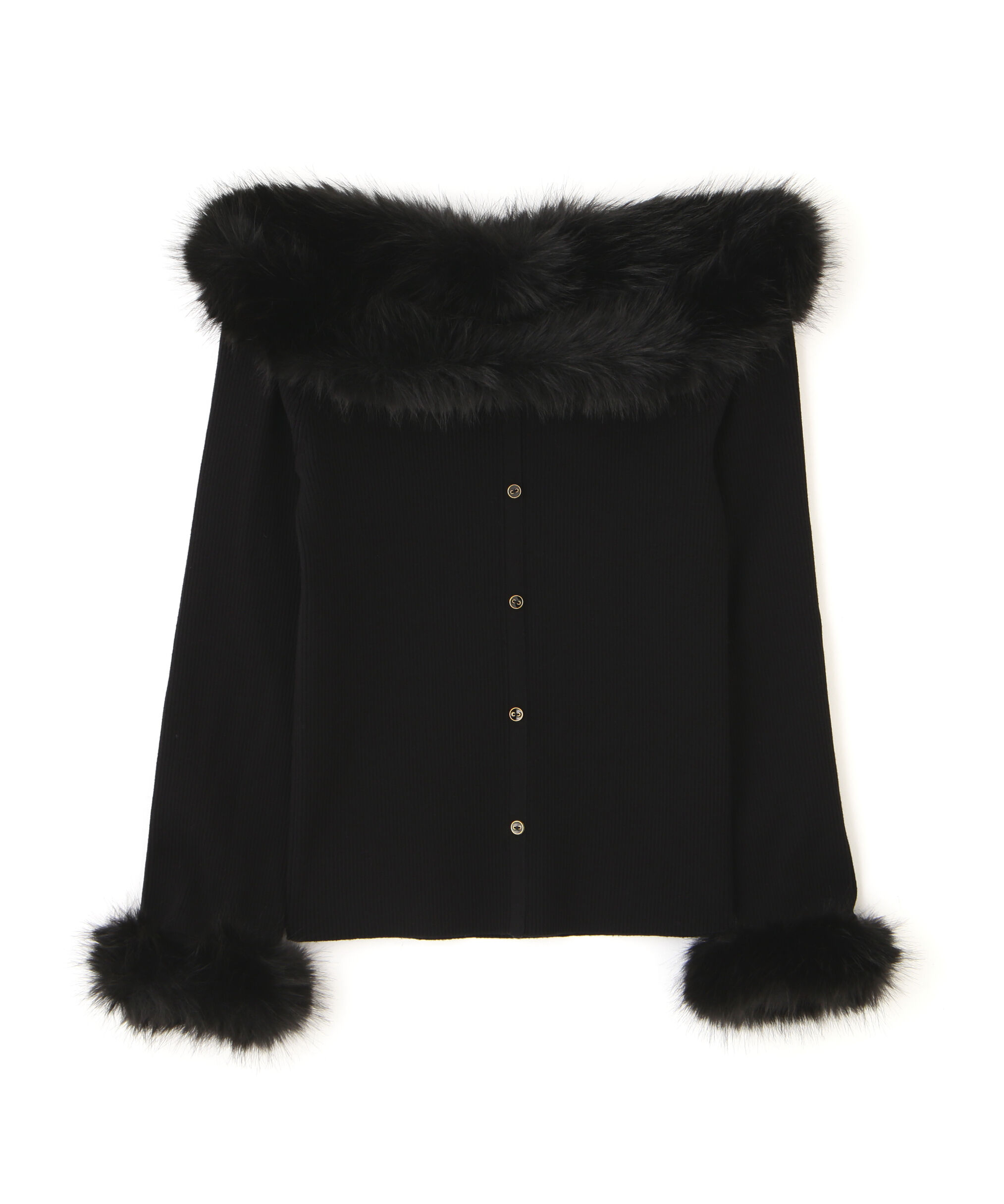  「フェイクファートリムニット」|ニット・セーター|